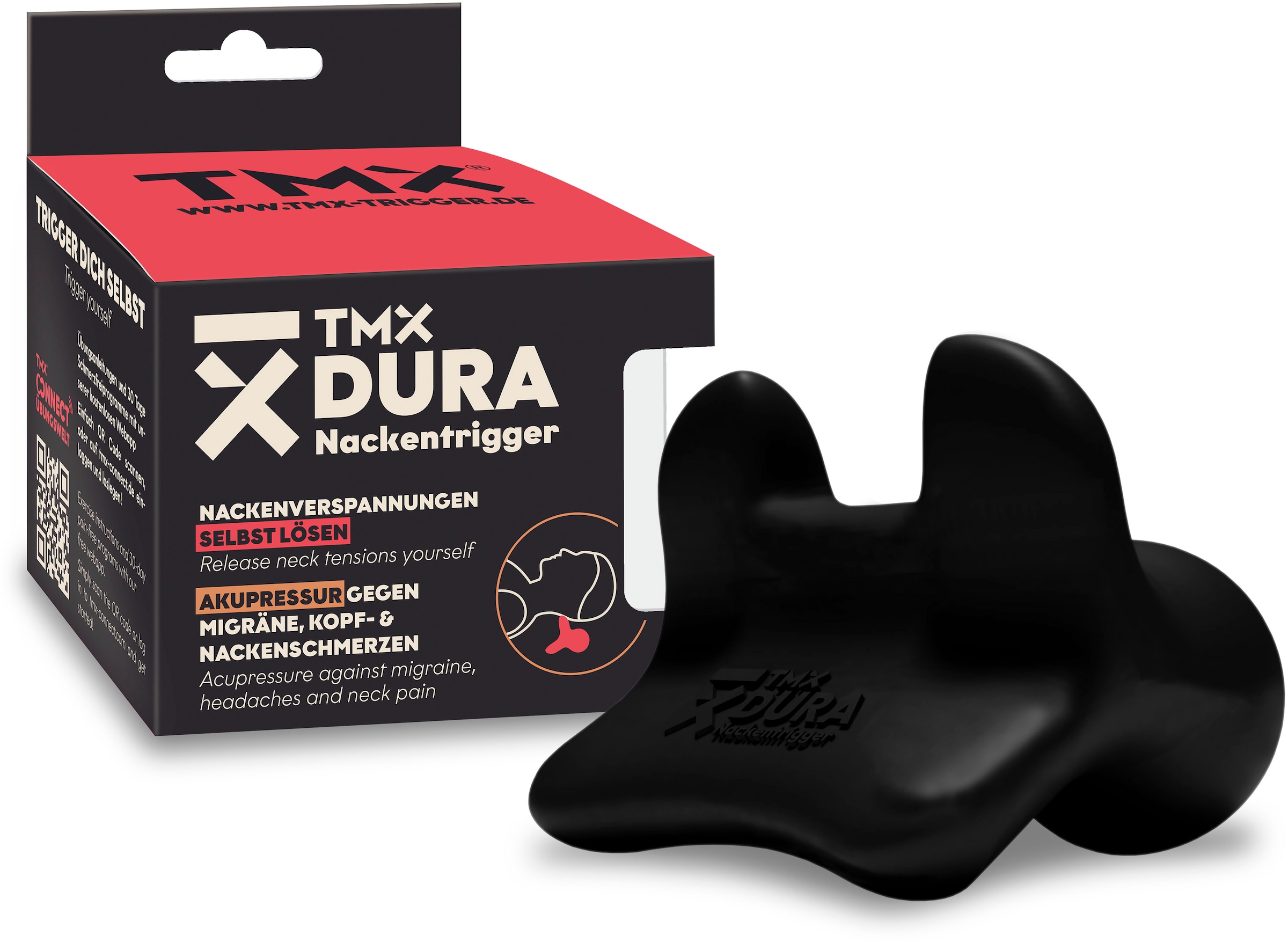 TMX Nacken-Massagegerät "DURA Nackentrigger – effektive, gezielte Akupressur für Kopf & Nacken" Unterstützende Begleitung bei muskulären Verspannungen, 6 Anwendungen