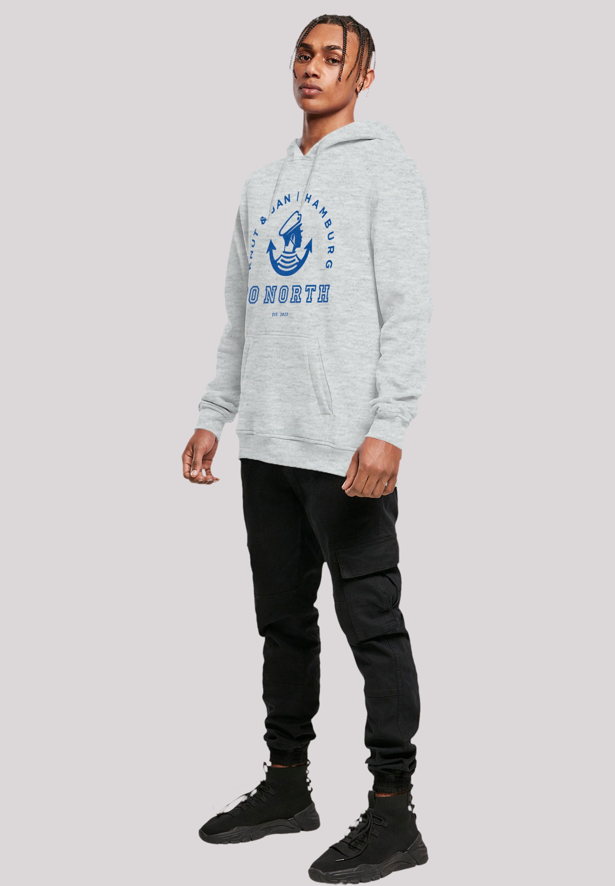 F4NT4STIC Kapuzenpullover »Go North Logo«, Print