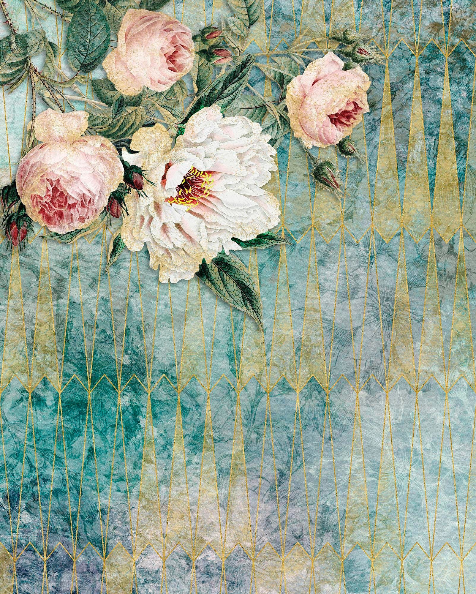 Komar 1100000002199 "Digitaldruck Vlies - La Rosa - Größe 200 x 250 cm" bedruckt glatt Wohnzimmer, Schlafzimmer