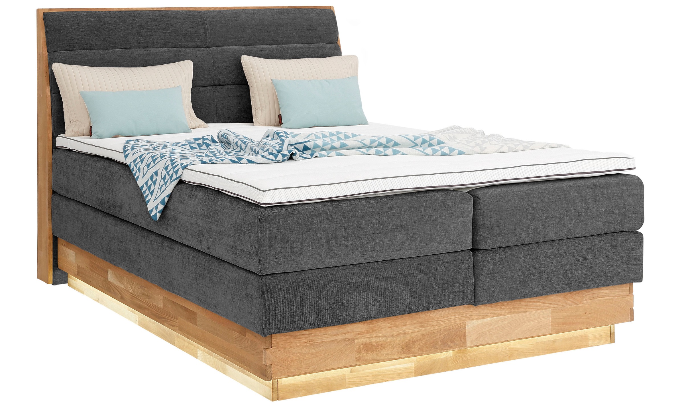 OTTO products Boxspringbett LED-Beleuchtung, mit zertifizierten, recycelten günstig online kaufen