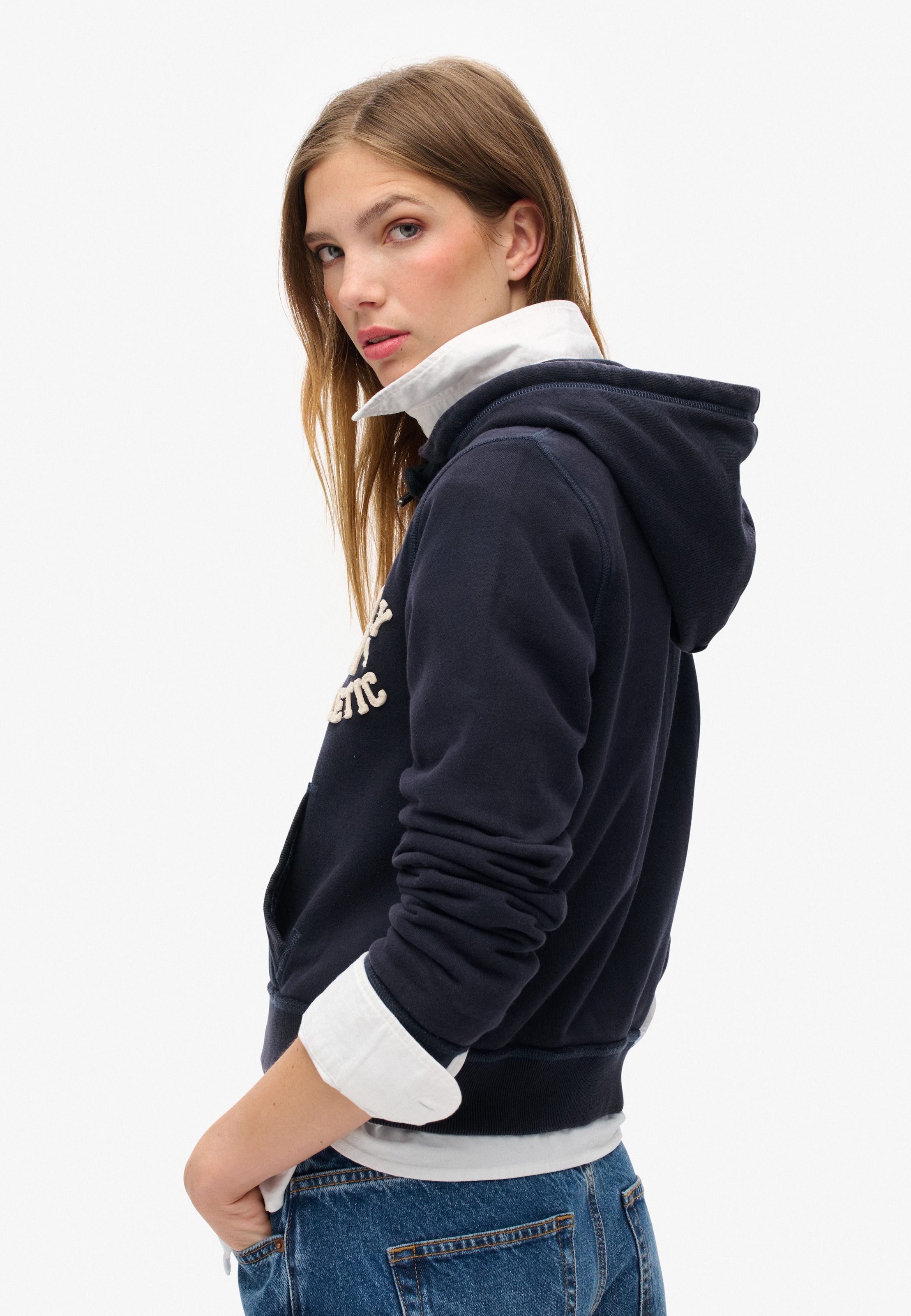 Superdry Kapuzensweatjacke »ATHLETIC RELAXED CROP ZIPHOOD«