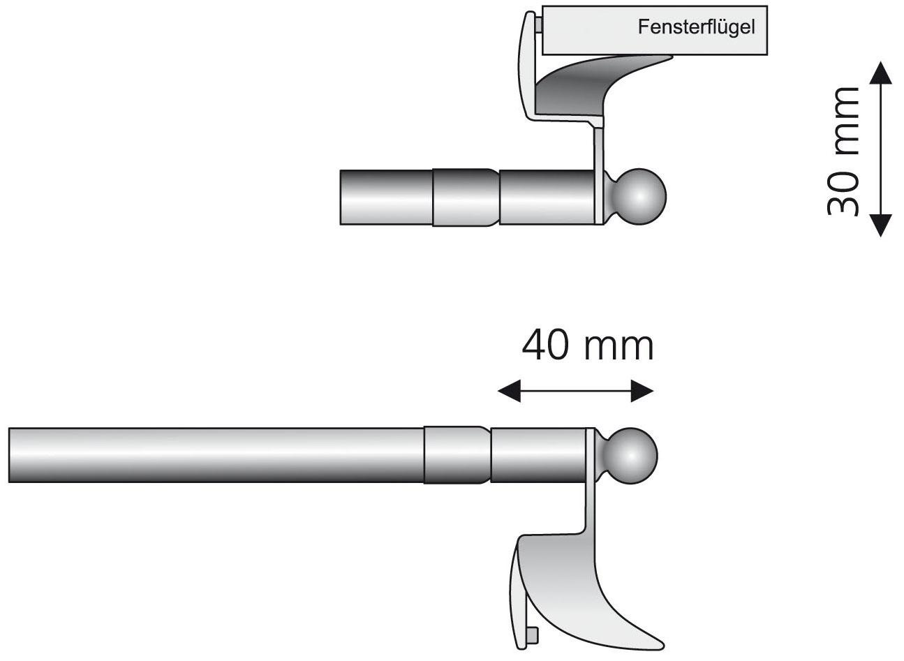 Liedeco Scheibenstange "Exclusiv" Ø 12 mm 1 läufig-läufig ausziehbar günstig online kaufen
