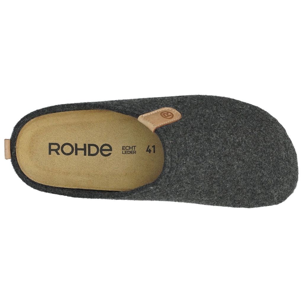 Rohde Pantoffel »NAPOLI-H«, mit herausnehmbarer Innensohle