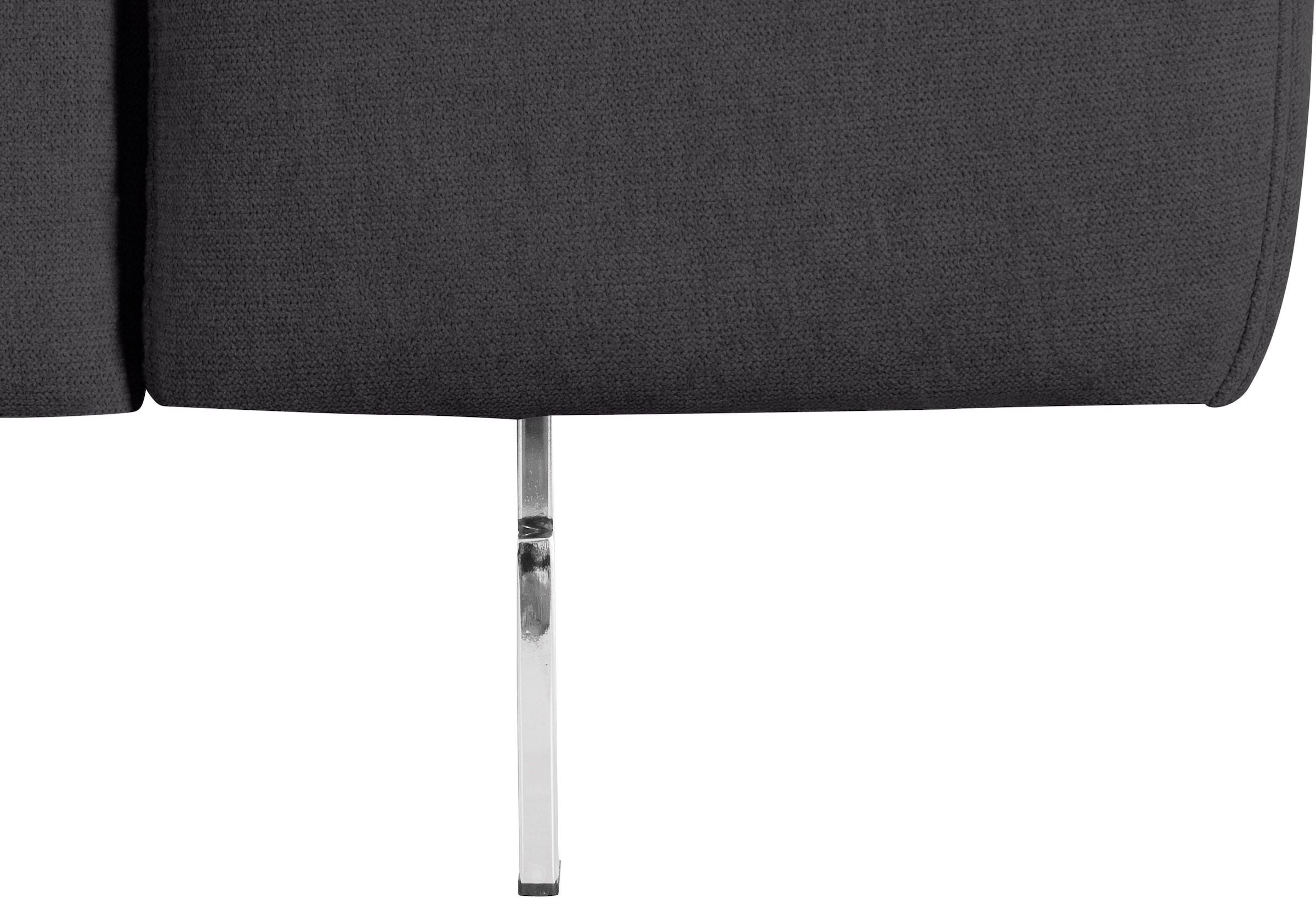 COTTA Ecksofa »Chef L-Form«, mit Kopfteilverstellung, edle Metallkufen, wahlweise mit Bettfunktion