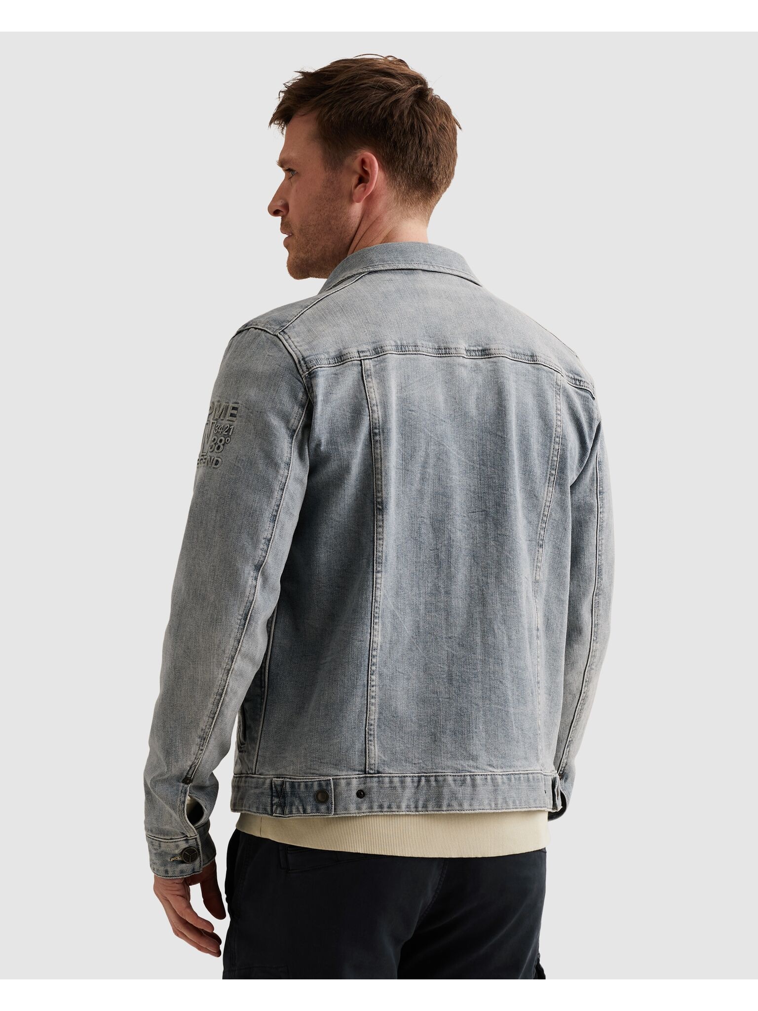 PME LEGEND Jeansjacke mit Logo Stickereien