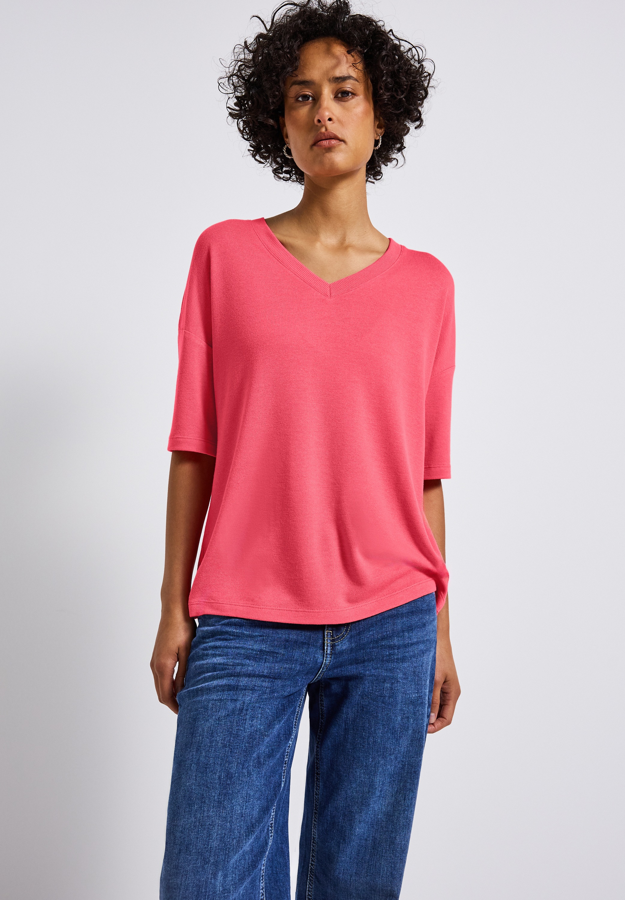 STREET ONE Langarmshirt - Kurzarmshirt mit günstig online kaufen