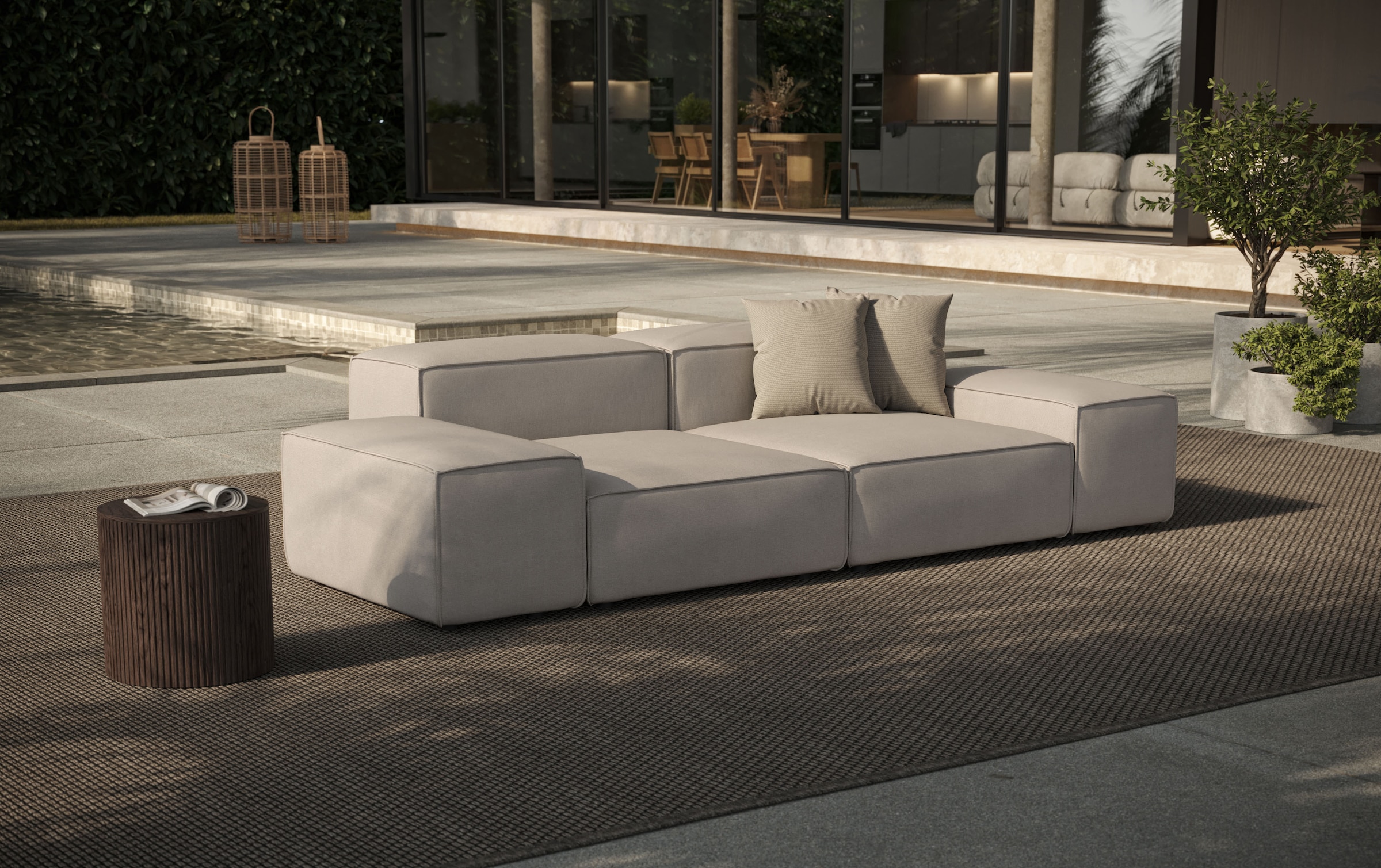 designwerk Big-Sofa "Puzzle, Designsofa für Indoor und Outdoor, bequem, modular", wasserabweisend und strapazierfähig