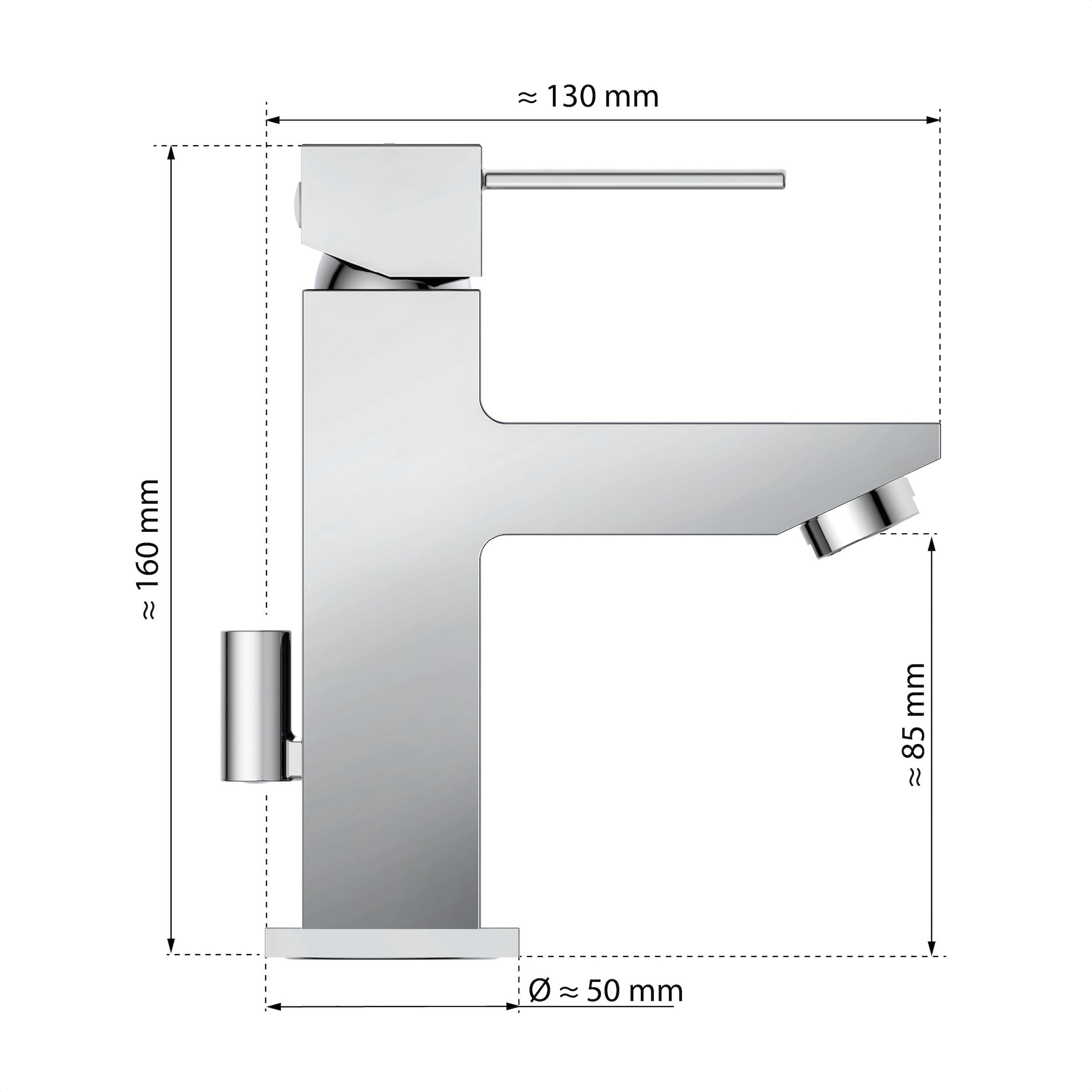 Eisl Waschtischarmatur »CALVINO« geräuscharme Kartusche, Marken-Mischdüse, inkl. Zugstange