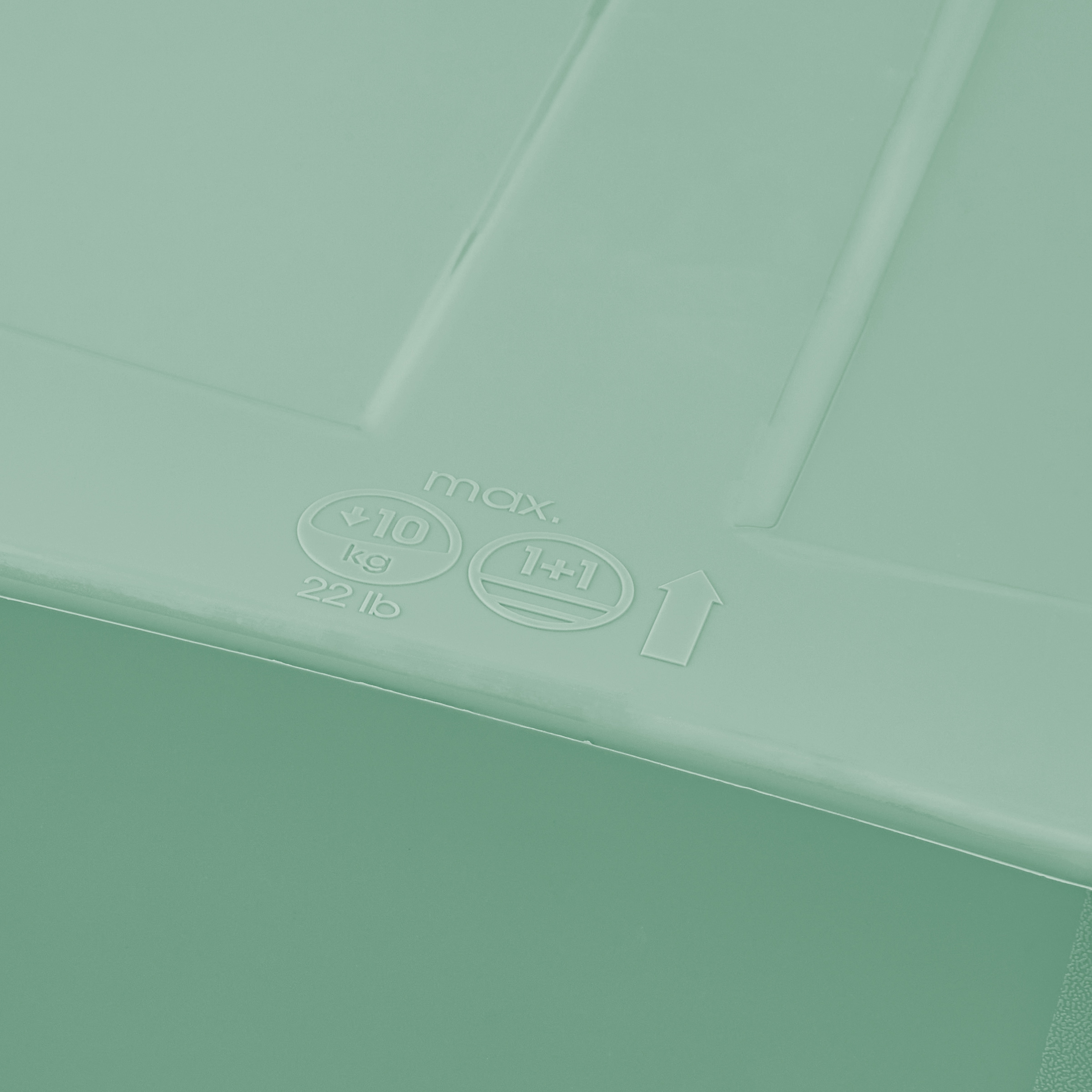 keeeper Aufbewahrungsbox »Emil, 3er Set, 45 L, 54,5 x 39 x 29,5 cm« ineinander und aufeinander stapelbar