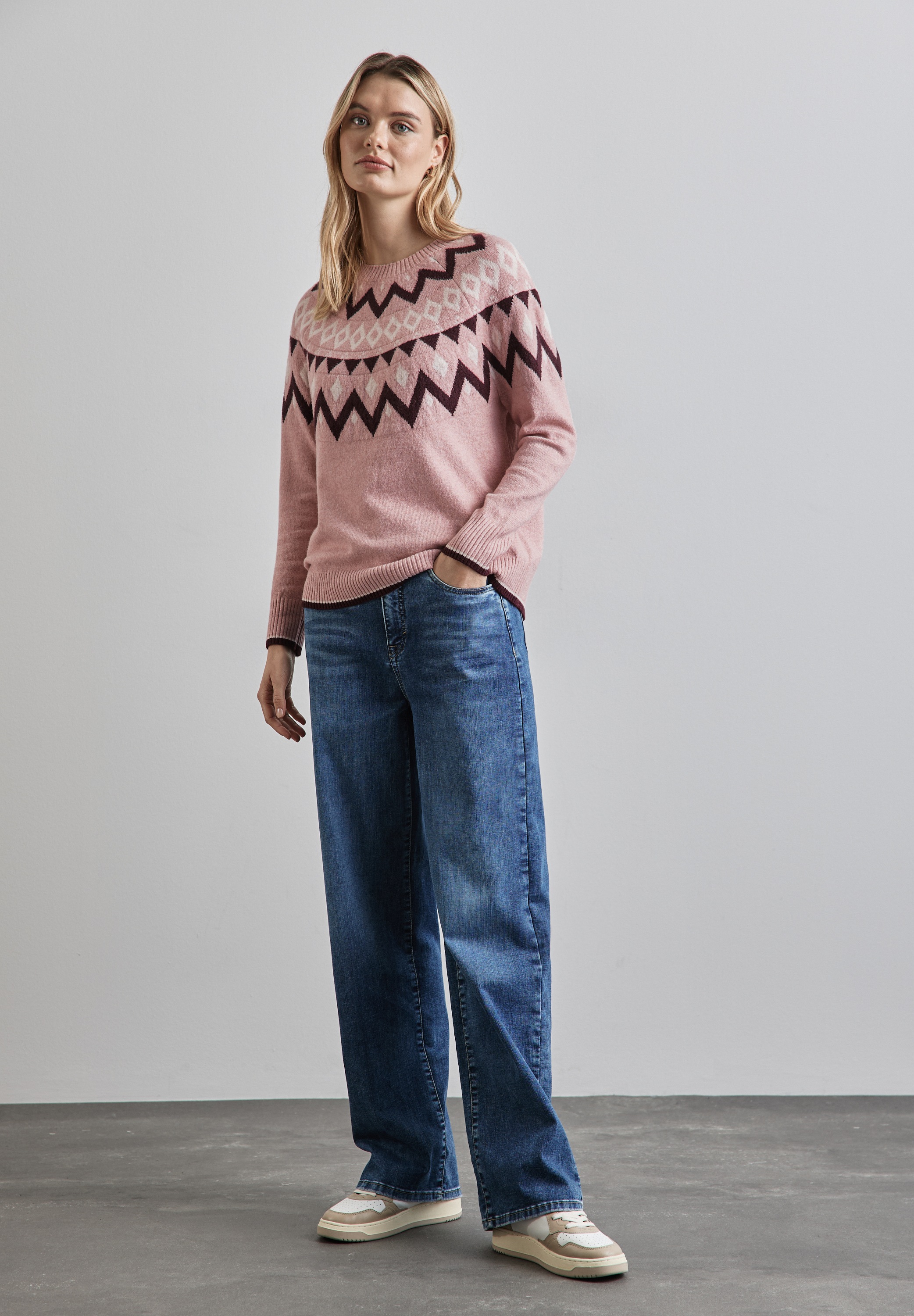 STREET ONE Strickpullover, mit Stehkragen