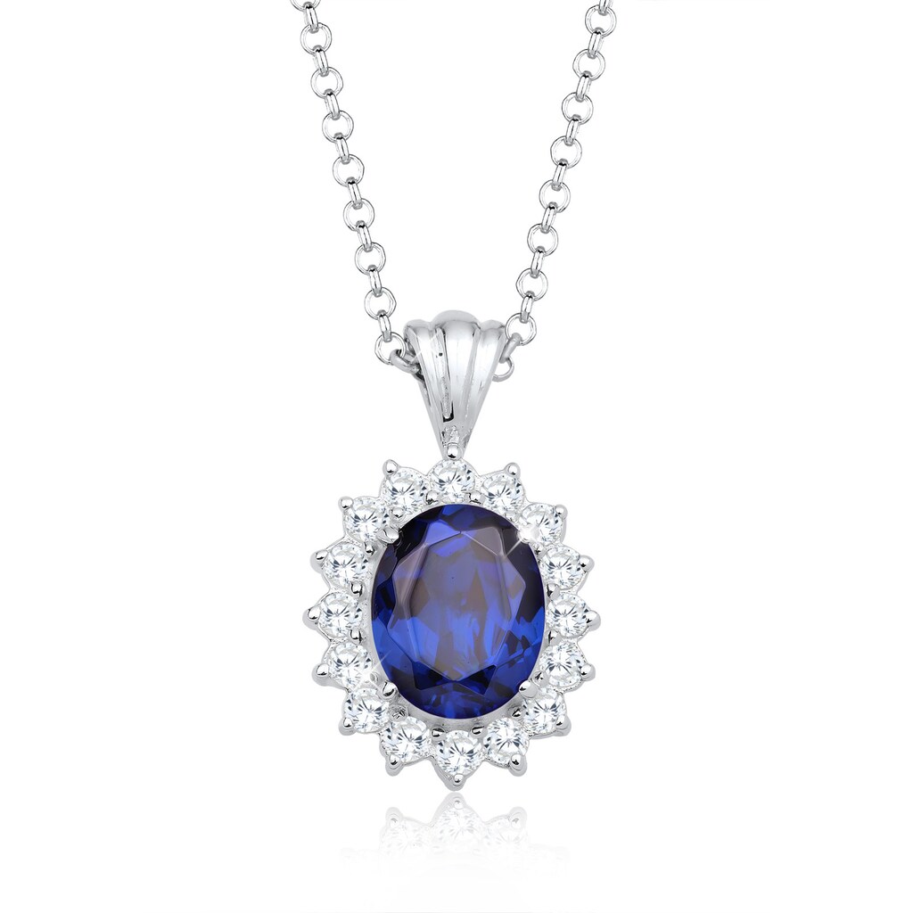 Elli Collierkettchen »Royal Saphirblau Zirkonia 925 Sterling Silber«