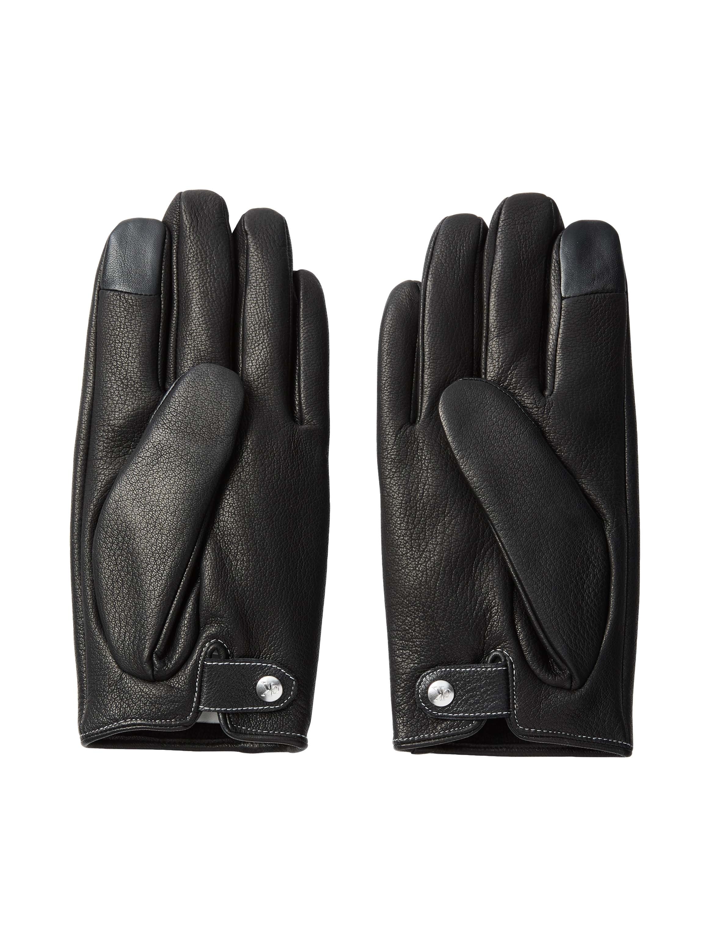 Calvin Klein Jeans Lederhandschuhe Regular fit mit Druckknopf