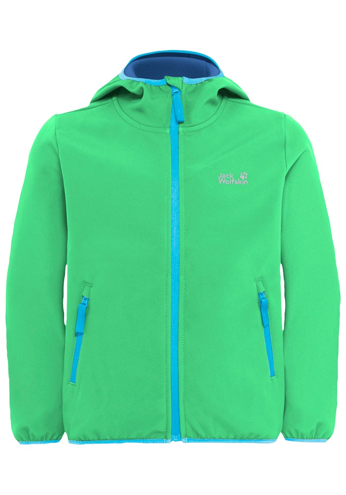Jack Wolfskin Softshelljacke »FOURWINDS JACKET KIDS« mit Kapuze mit Windschutzblende und Kinnschutz, wasserabweisend, windabweisend