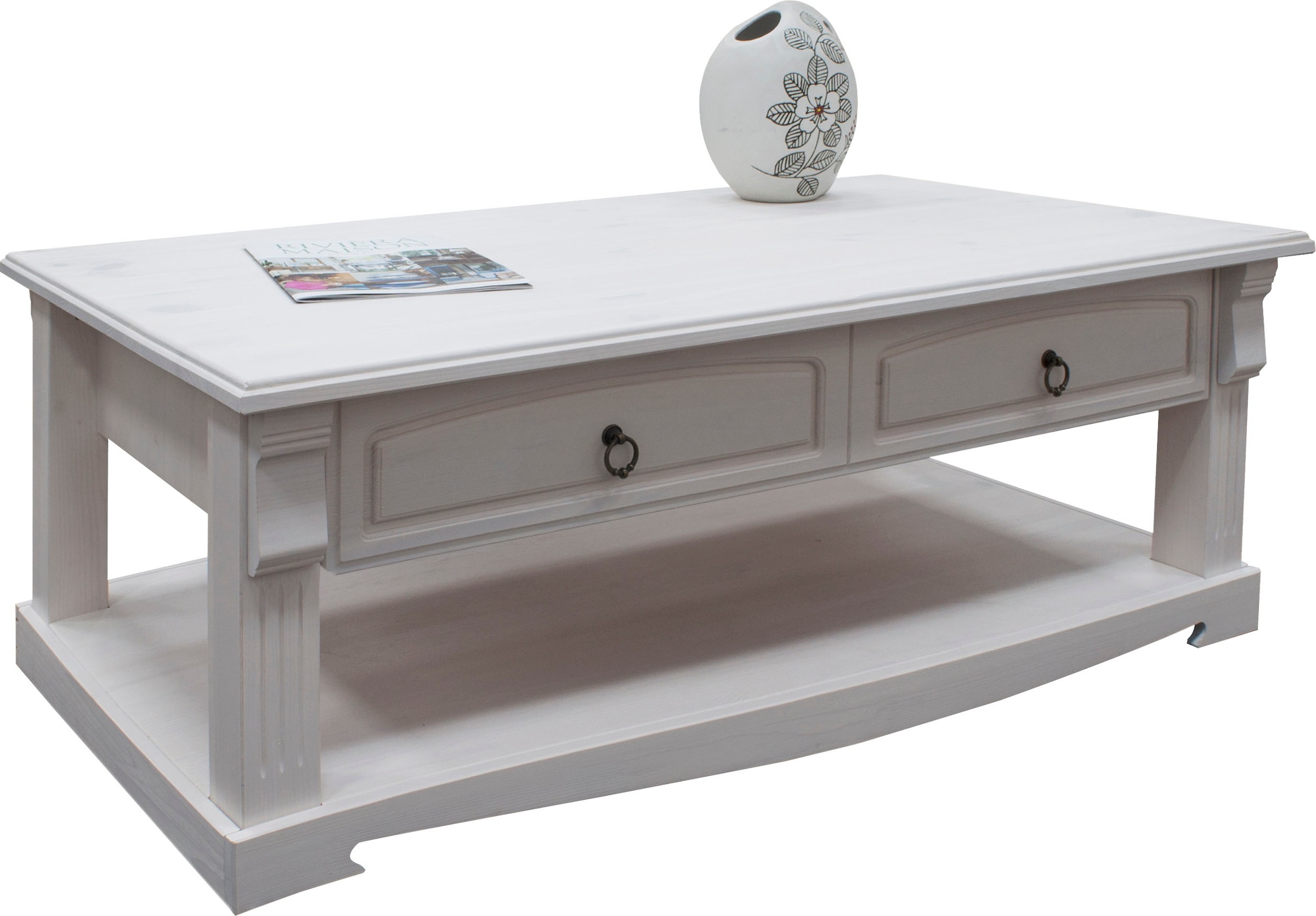 Home affaire Couchtisch "Anna", mit 2 Schubladen aus massiver Kiefer, FSC günstig online kaufen
