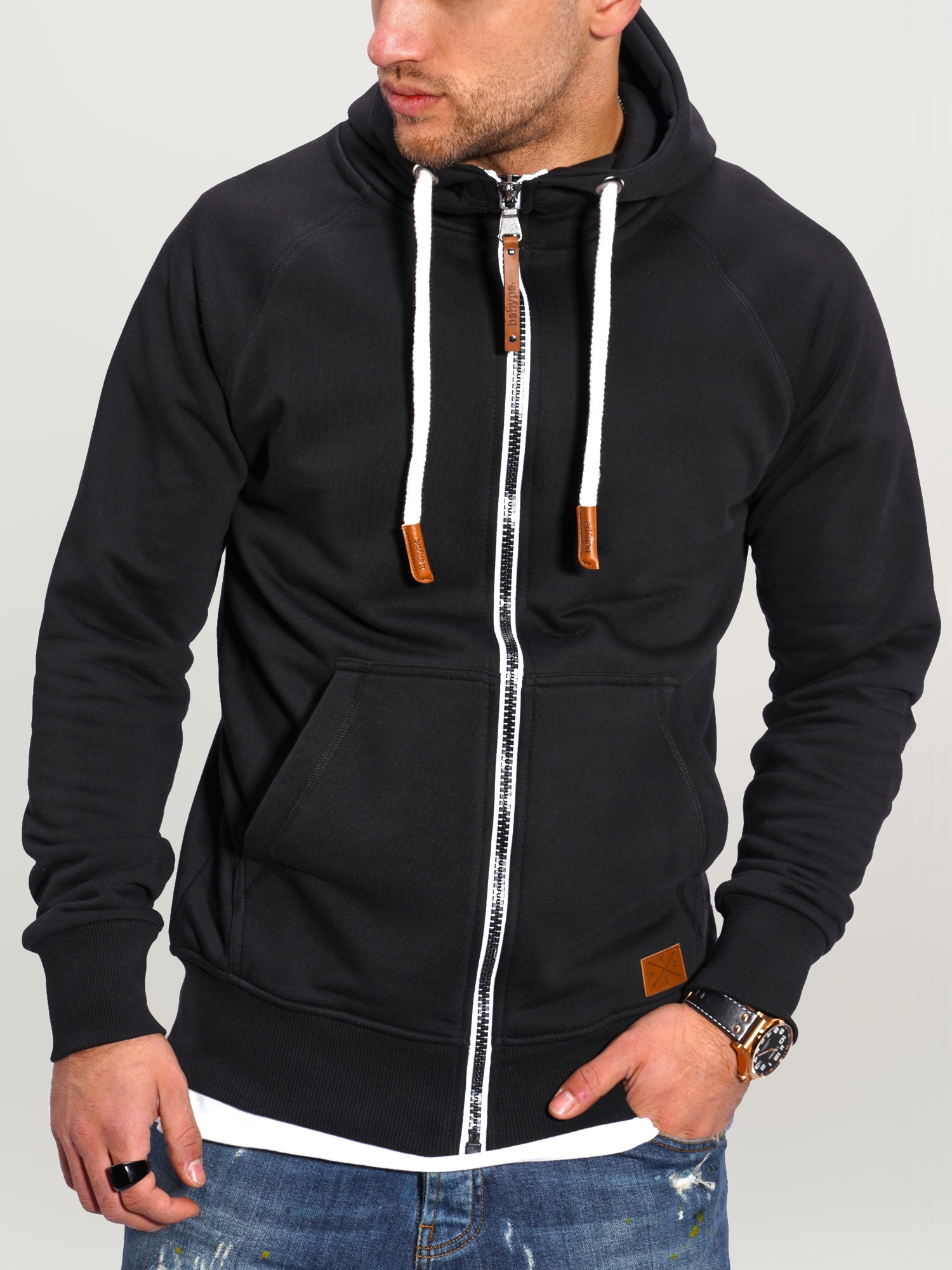 Kordelzug BAUR Sweatjacke behype praktischem mit »BHTANSER«, ▷ | für