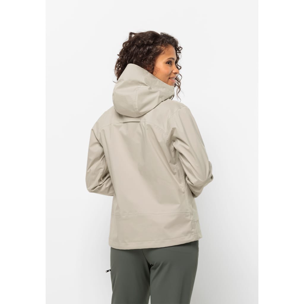 Jack Wolfskin Regenjacke »WANDERMOOD 3L JKT W«, mit Kapuze