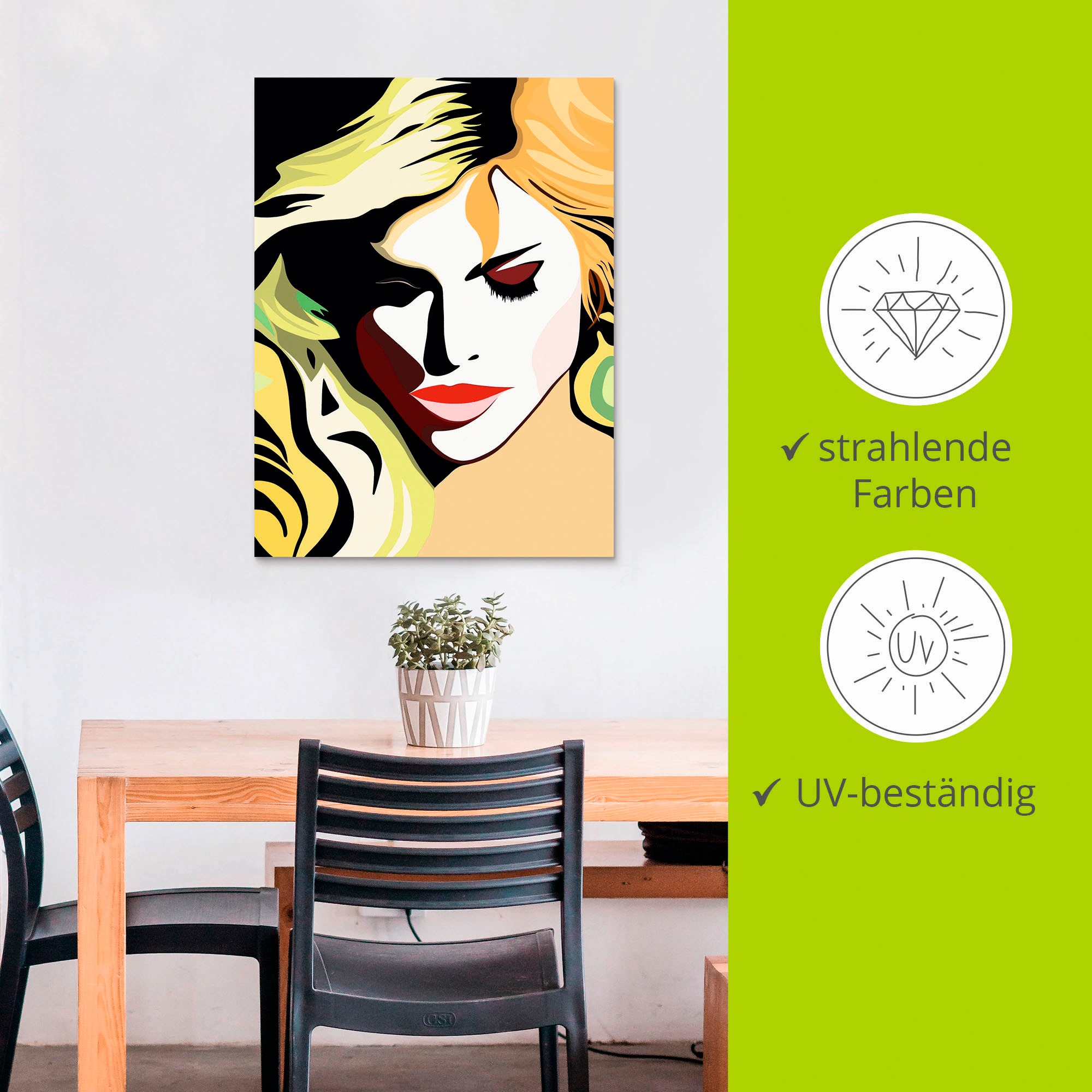 Artland Wandbild »Schöne Frau« Frau 1 Stk. tlg. als Alubild, Outdoorbild, Leinwandbild, Wandaufkleber, versch. Größen