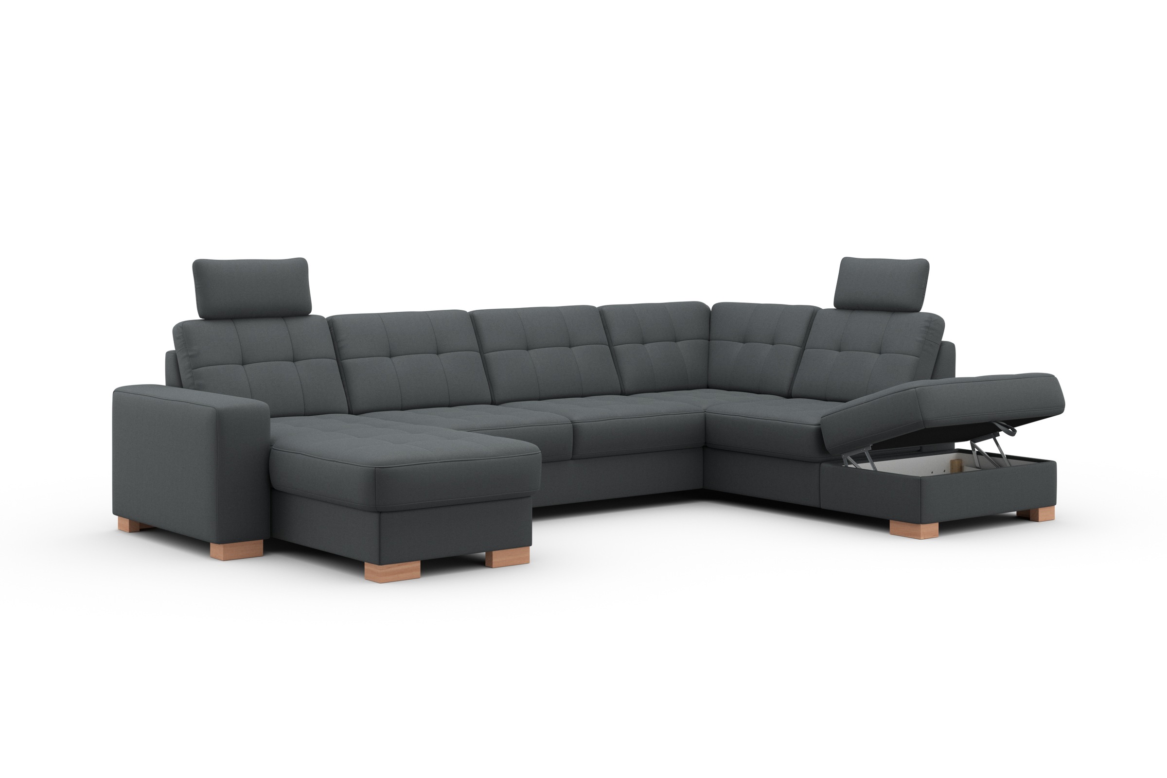 sit&more Wohnlandschaft »Quincy U-Form«, wahlweise mit Bettfunktion und Bettkasten