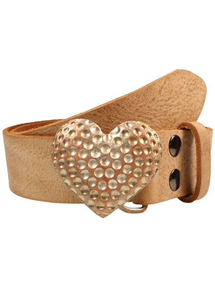 Rettungsring Gürtel Ledergürtel mit austauschbarer Schließe "Golfherz Rosa" günstig online kaufen