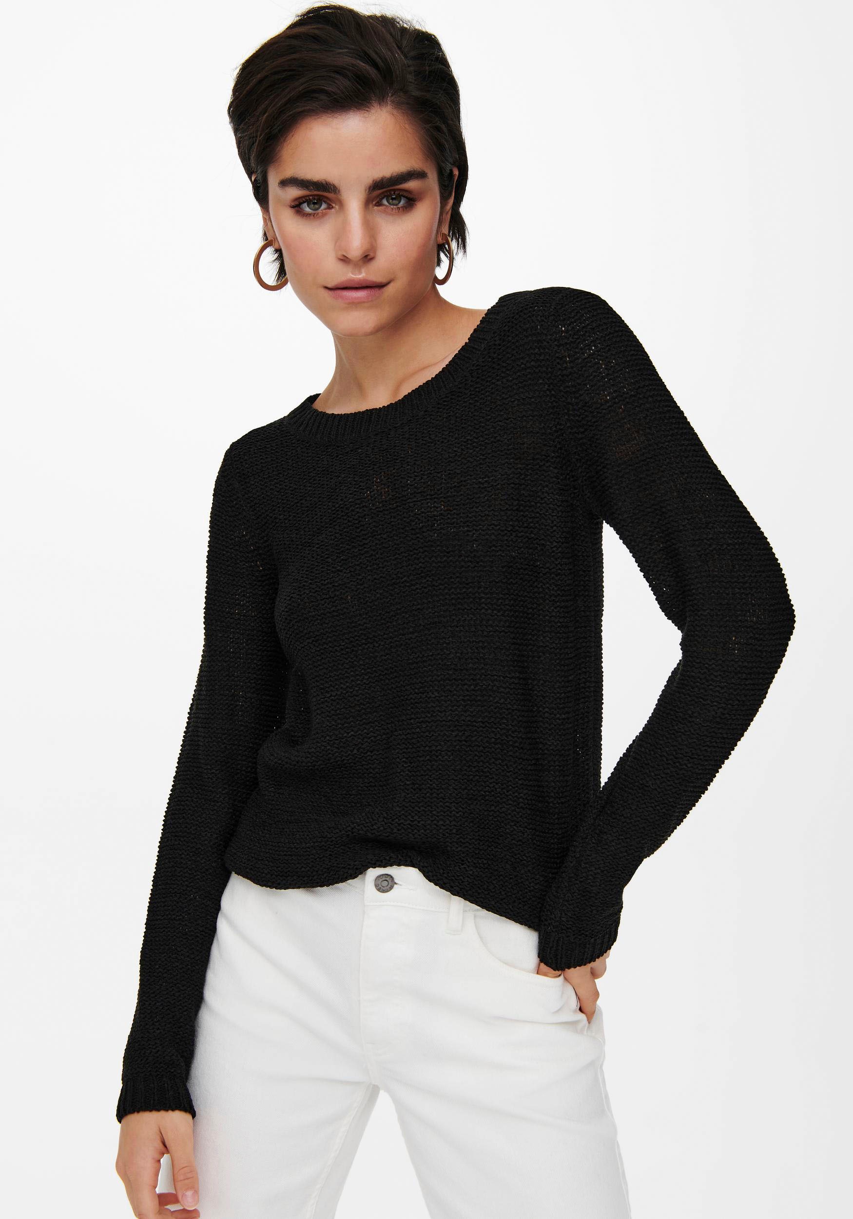 ONLY Strickpullover "ONLGEENA XO L/S PULLOVER KNT NOOS" Materialmix, regula günstig online kaufen