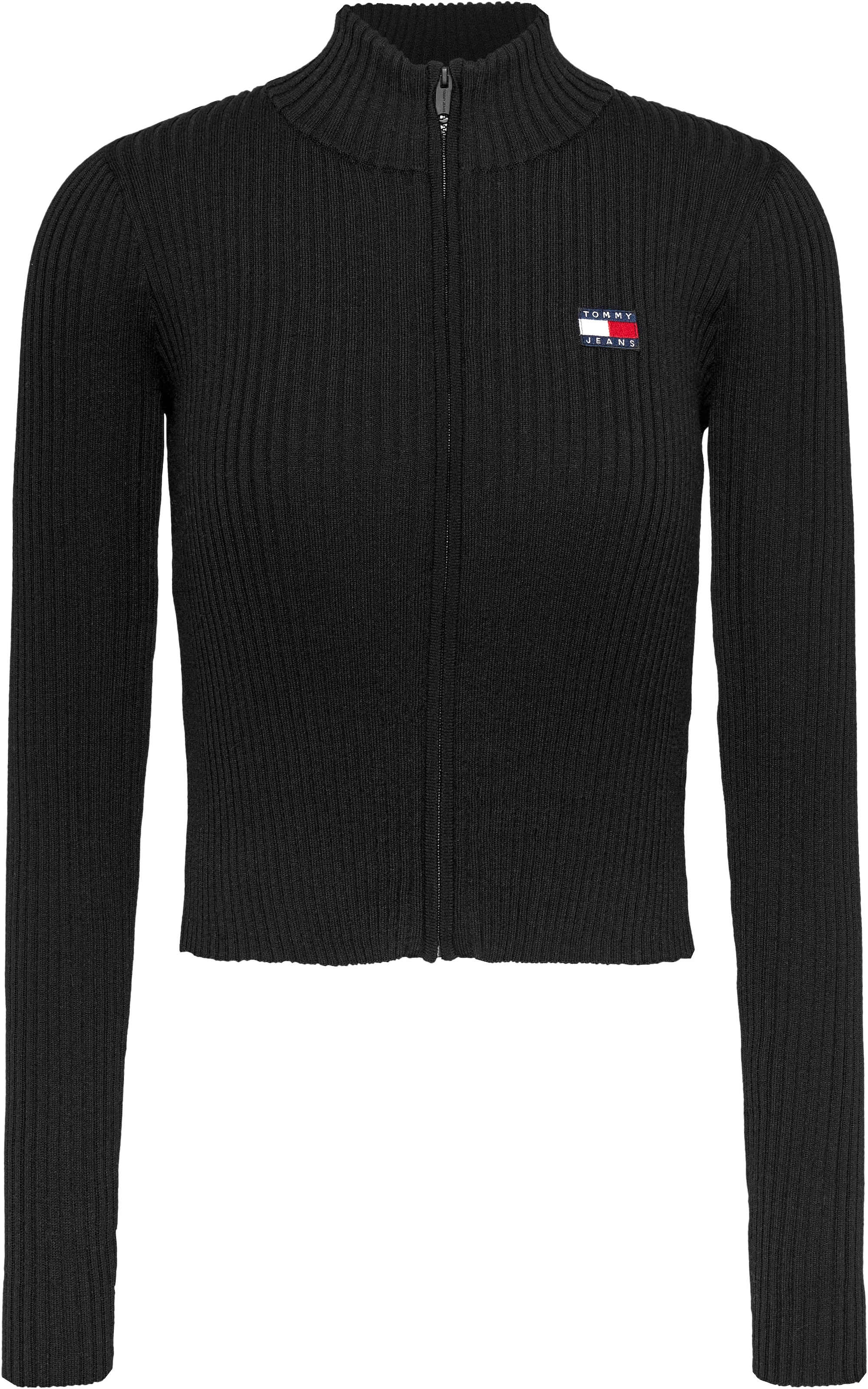 Tommy Jeans Strickjacke »TJW ZIP THRU BADGE CARDIGAN«, mit Logopatch