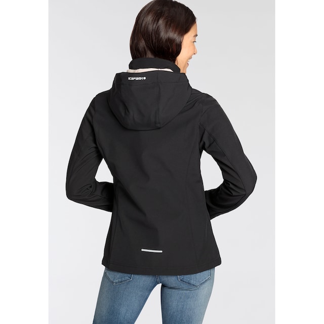 Icepeak Softshelljacke »D SOFTSHELLJACKE BRENHAM«, mit Kapuze, mit hohem  Stehkragen für bestellen | BAUR