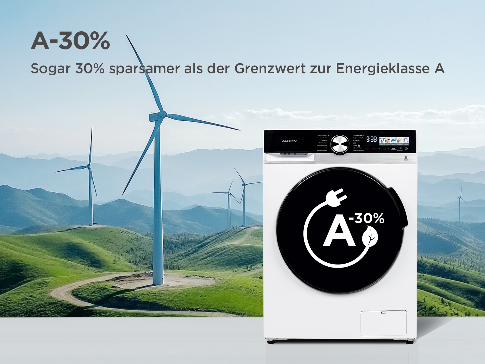 Hanseatic Waschmaschine »HWMM5714A3«, 7 kg, 1400 U/min, Schnellwaschprogramm