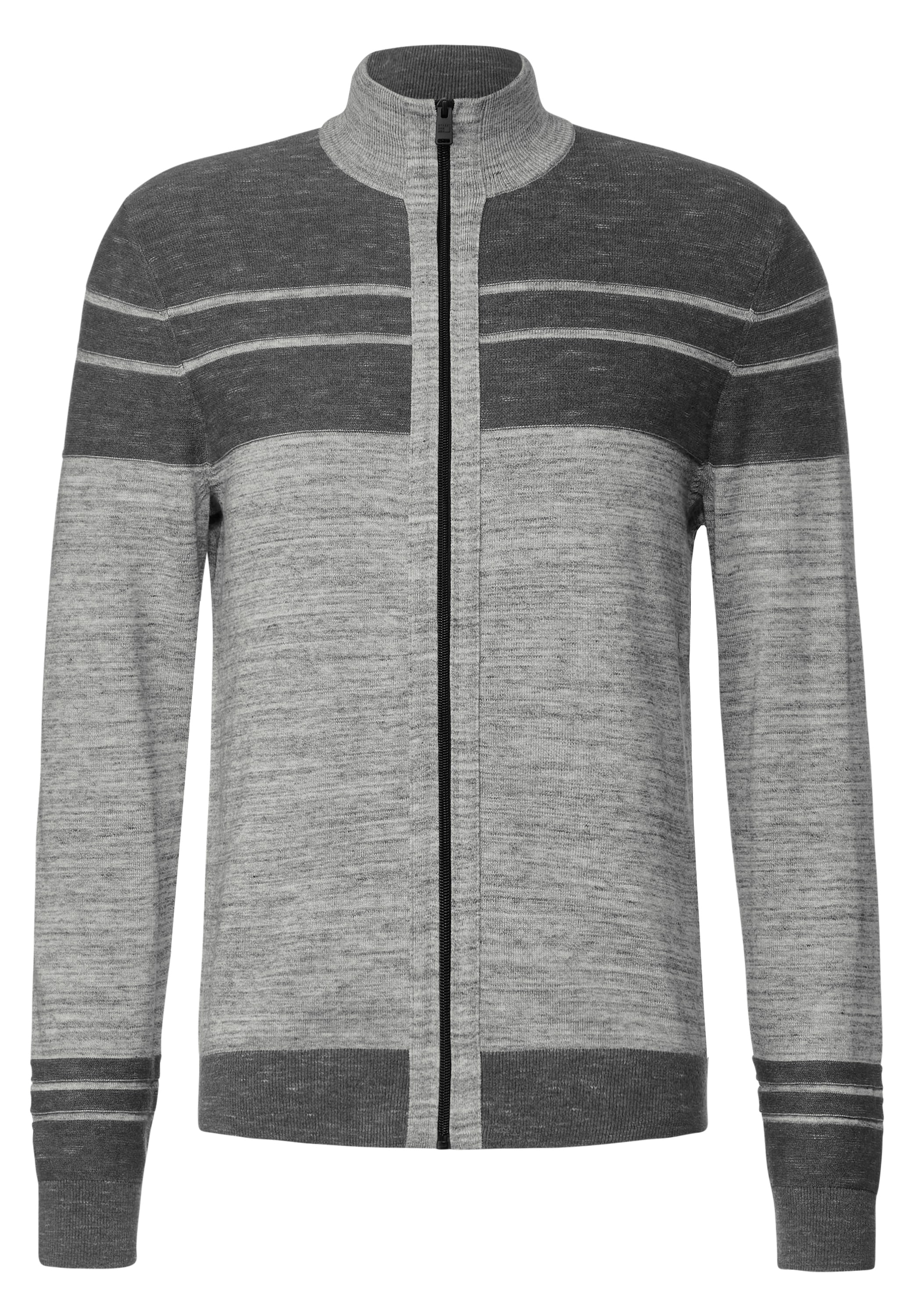 STREET ONE MEN Strickjacke, mit Stehkragen
