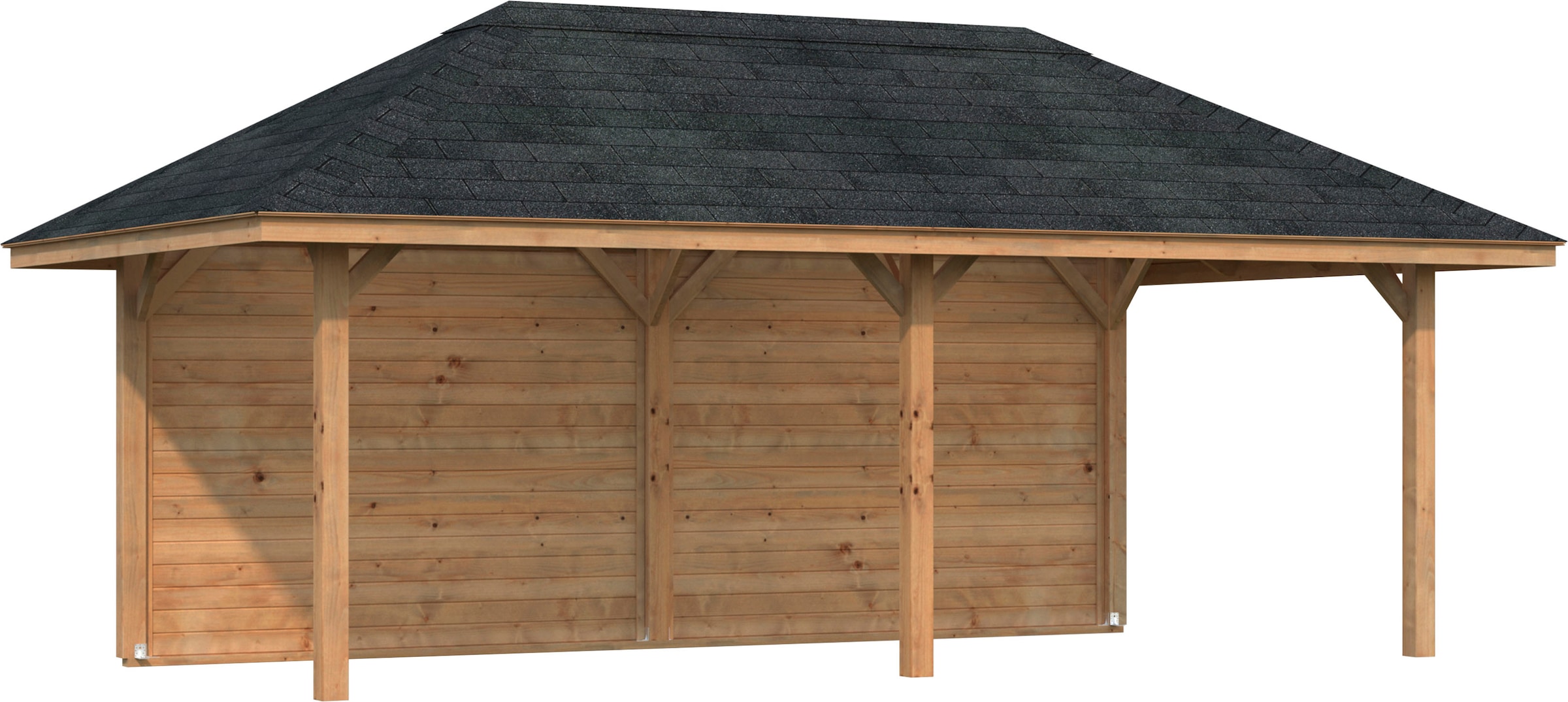 Palmako Holzpavillon "Bianca 16,6 m² Set 1", BxTxH: 588x300x323 cm