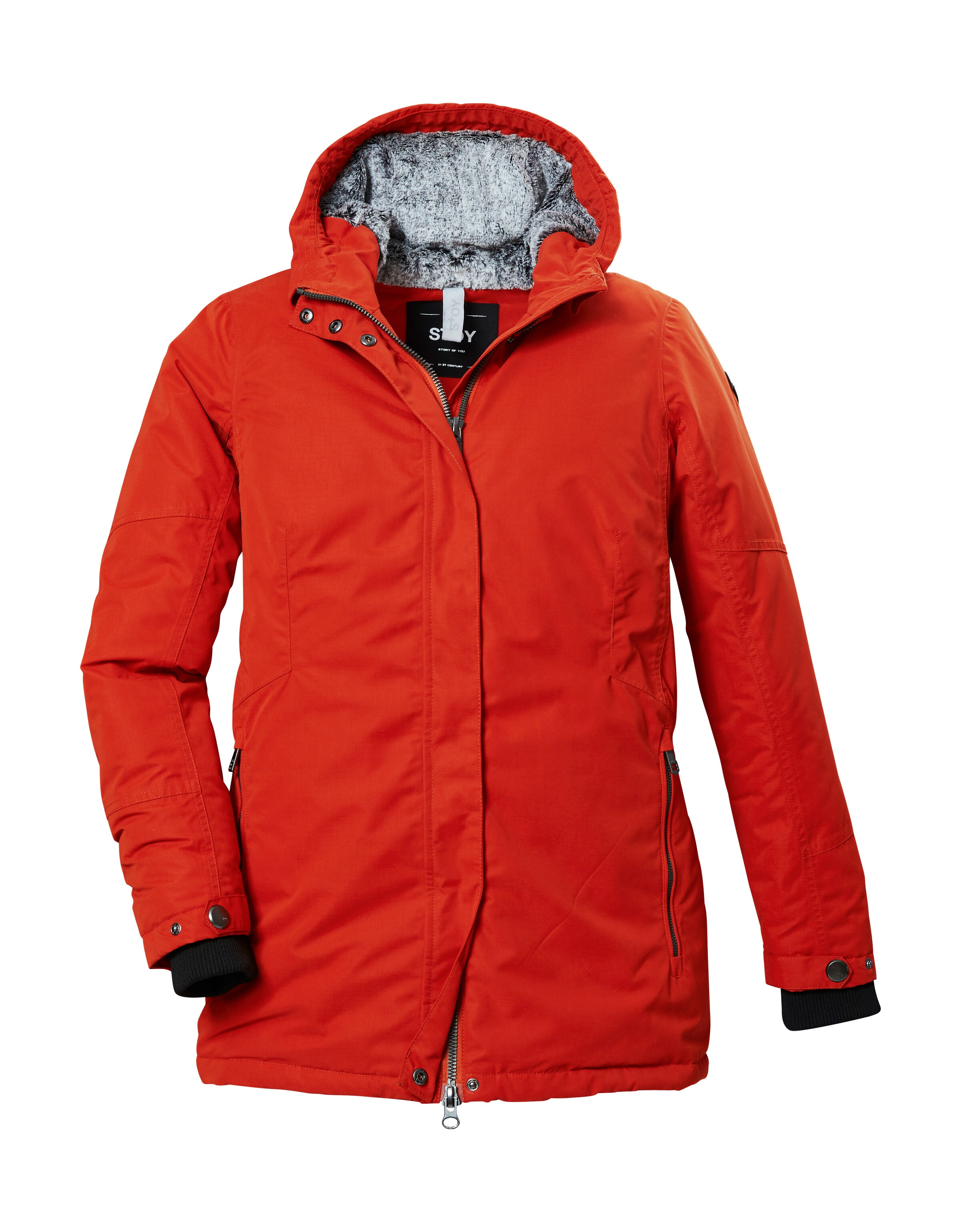 STOY Funktionsjacke »STW 4 WMN JCKT« Wasserdicht, atmungsaktiv, mit Teddy Fleece, abnehmb. Kapuze