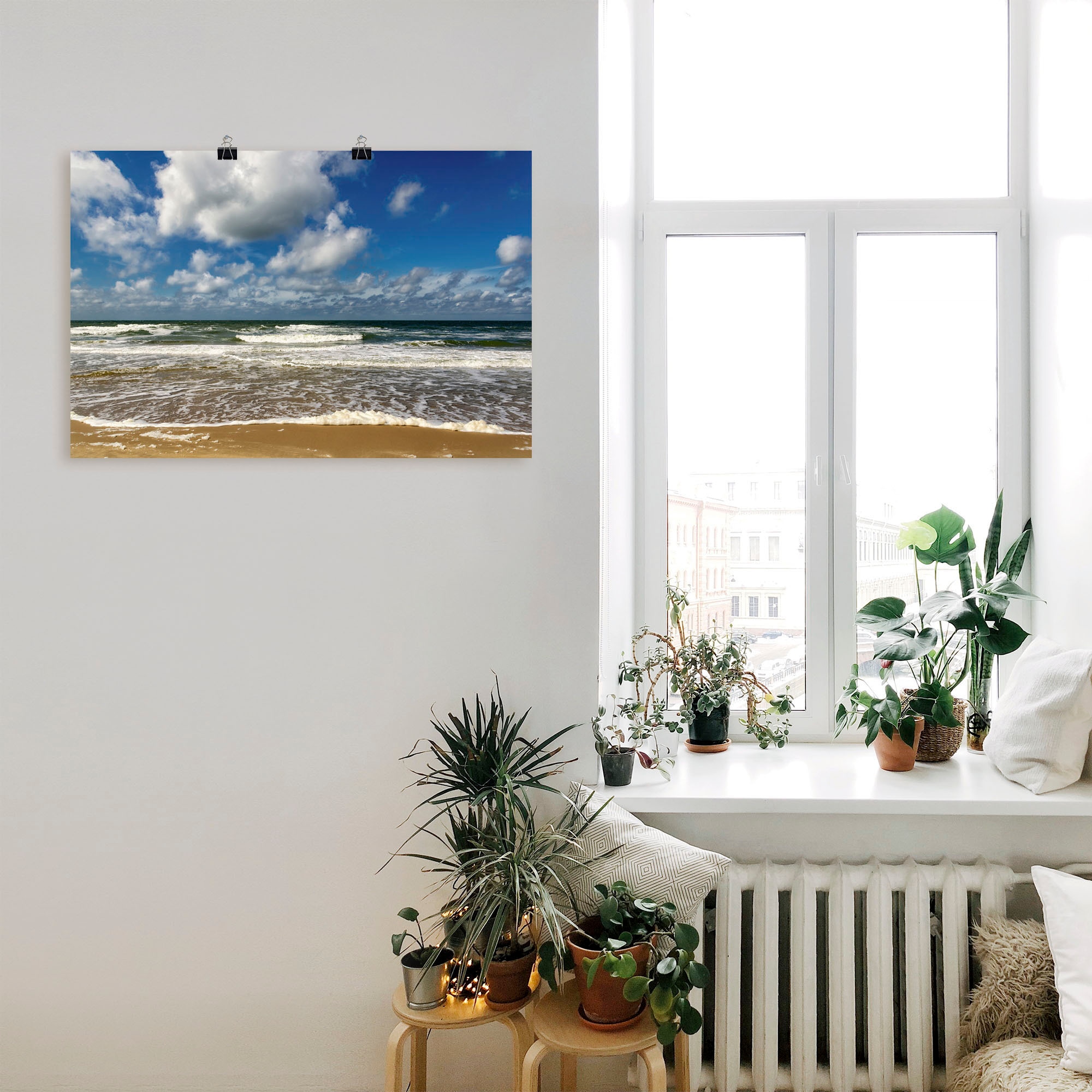 Artland Wandbild »Meeresblick Strand Paal«, Strandbilder, (1 St.), als  Alubild, Leinwandbild, Wandaufkleber oder Poster in versch. Größen  bestellen | BAUR