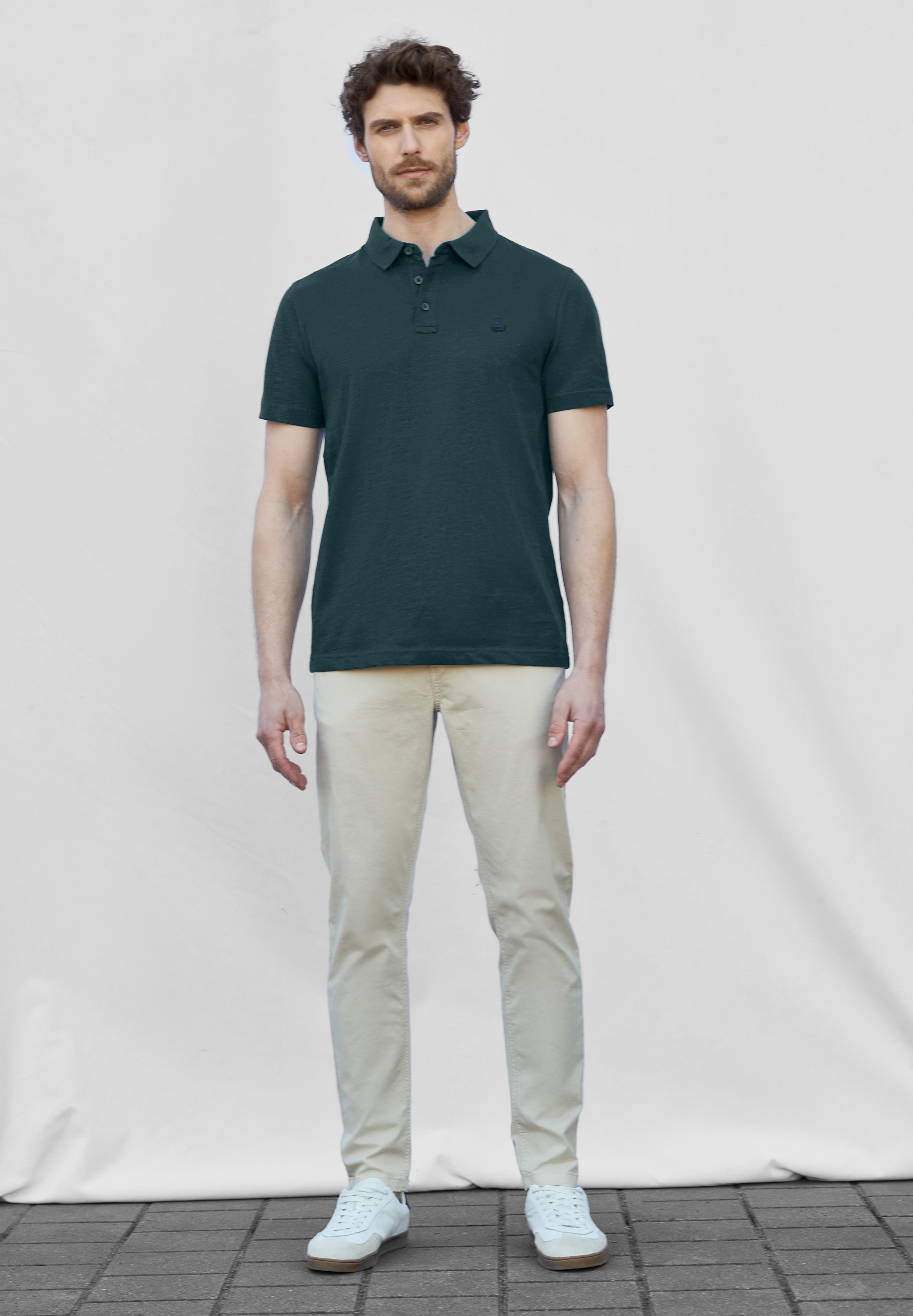 STREET ONE MEN Poloshirt, aus reiner Baumwolle