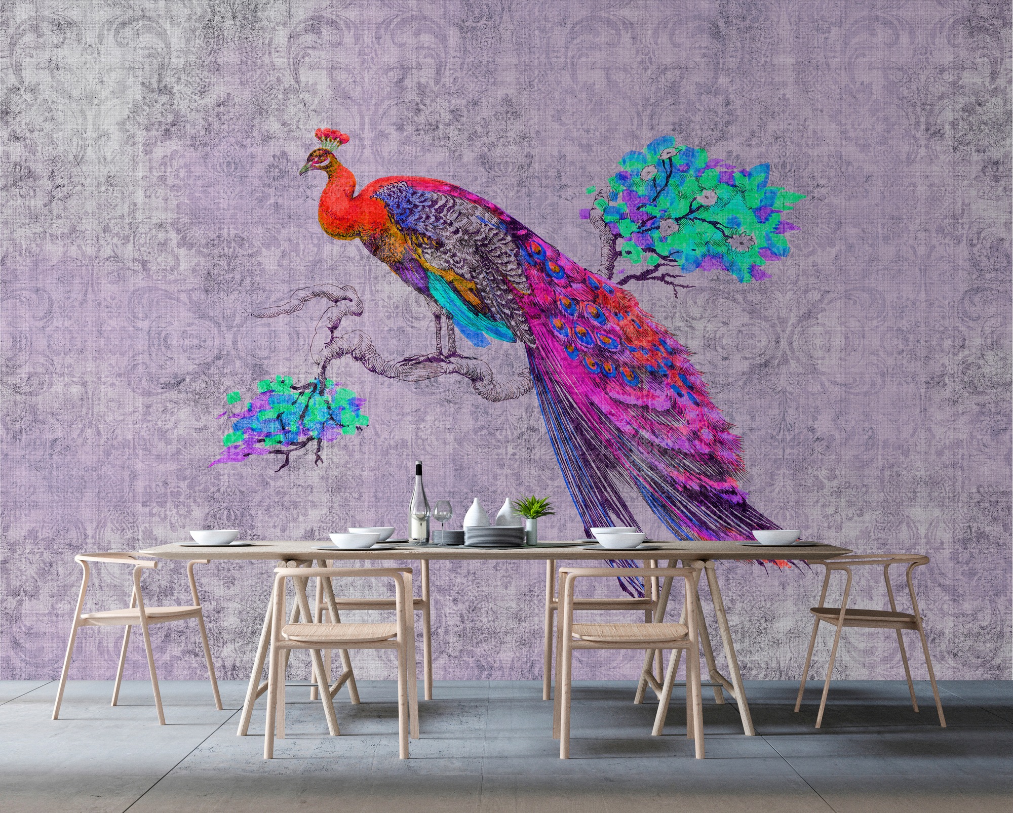 living walls Fototapete »Walls by Patel Peacock 3«, Vlies, Wand, Schräge