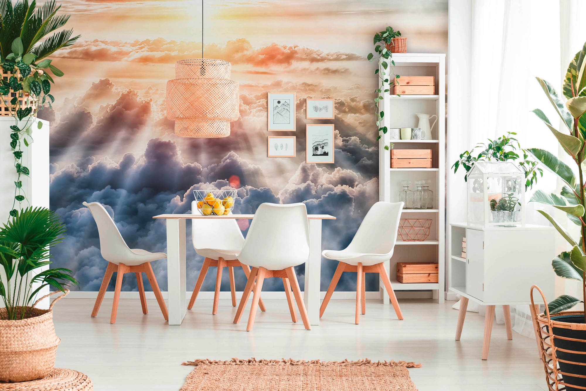 A.S. Création Vliestapete "Fototapete Sonnenaufgang über Wolken Himmel" matt strukturiert