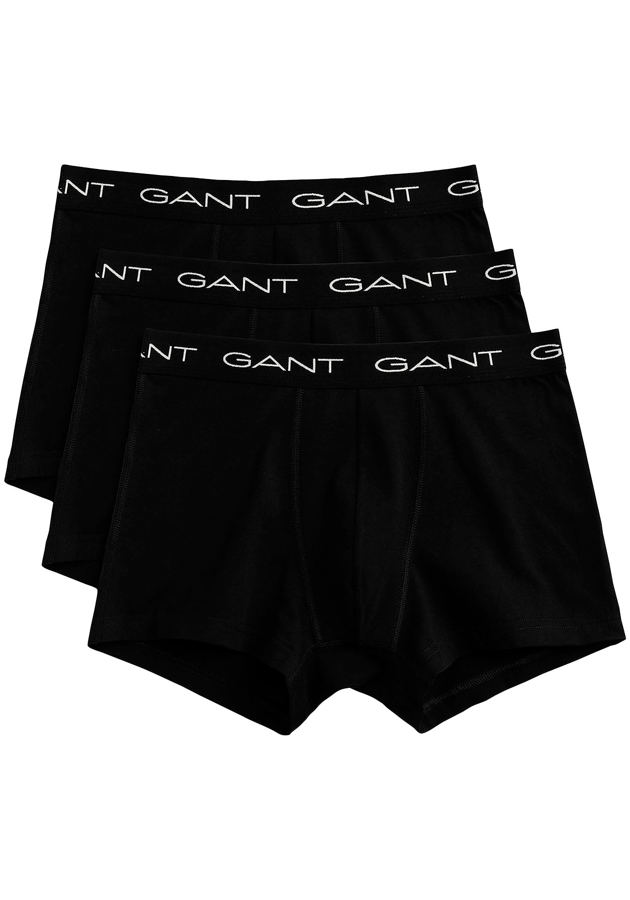 Gant Boxershorts, (Packung, 3 St., 3), mit elastischem Logobund