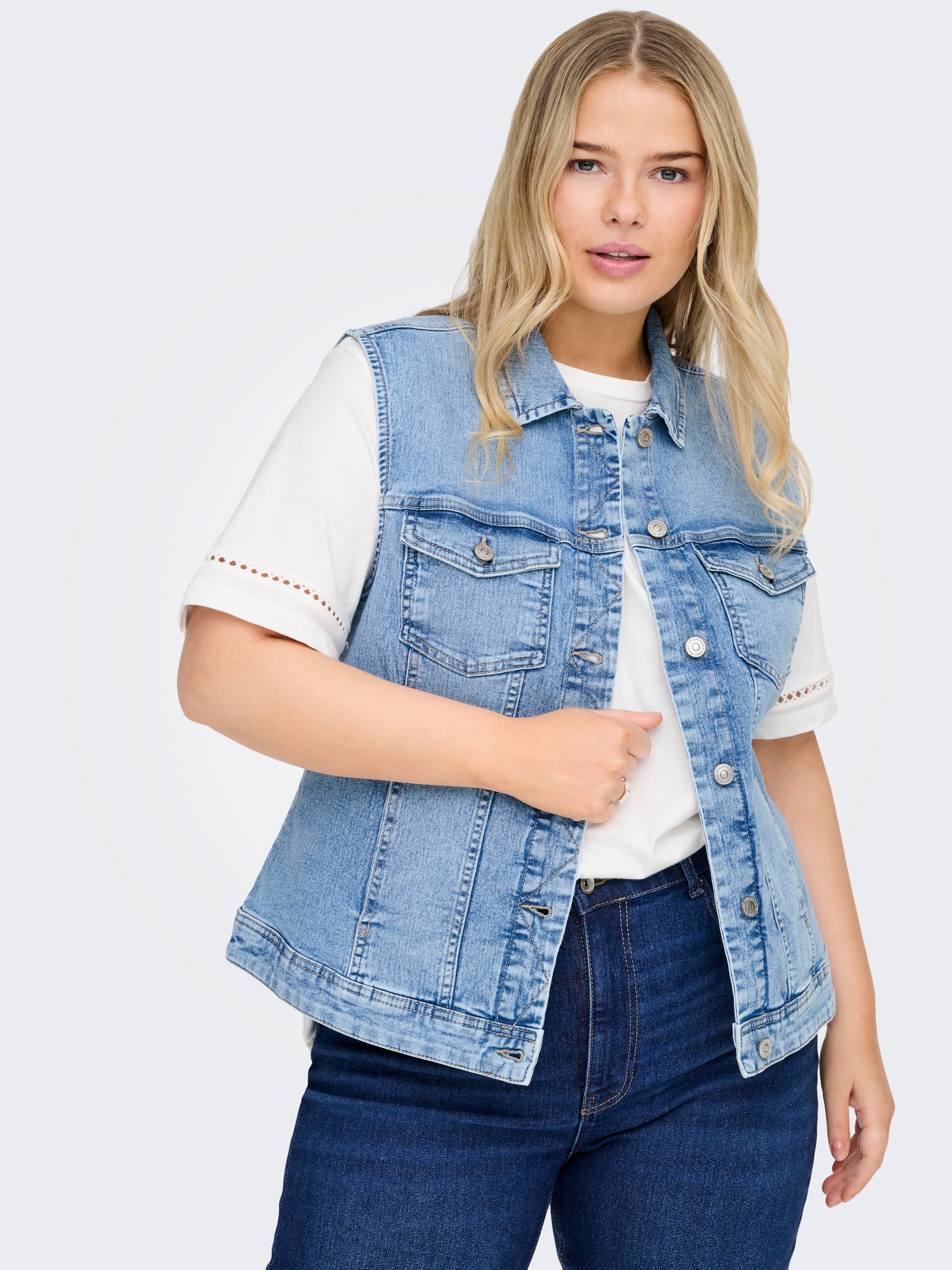 ONLY CARMAKOMA Jeansweste "CARWESPA WEST DNM PIM619 NOOS" günstig online kaufen
