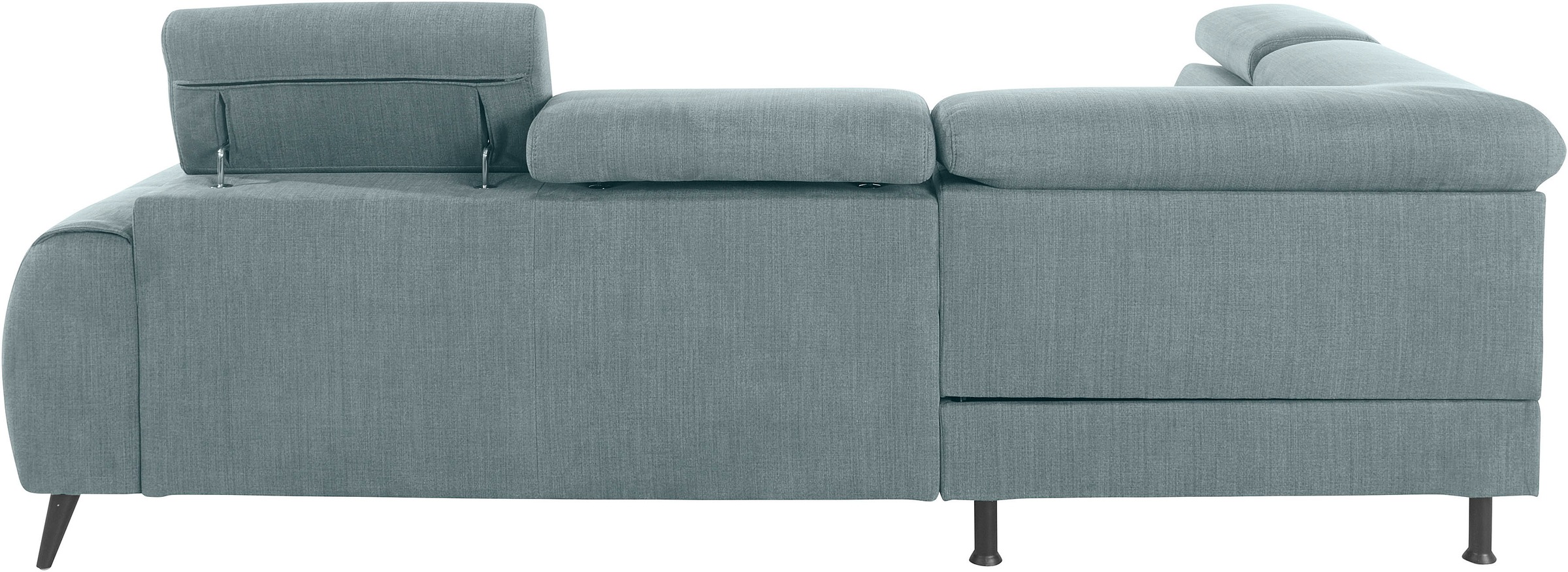 COTTA Ecksofa »Mia L-Form mit 3 Zierkissen«, wahlweise mit Bettfunktion, Bettkasten, Beleuchtung & Wireless-Charger
