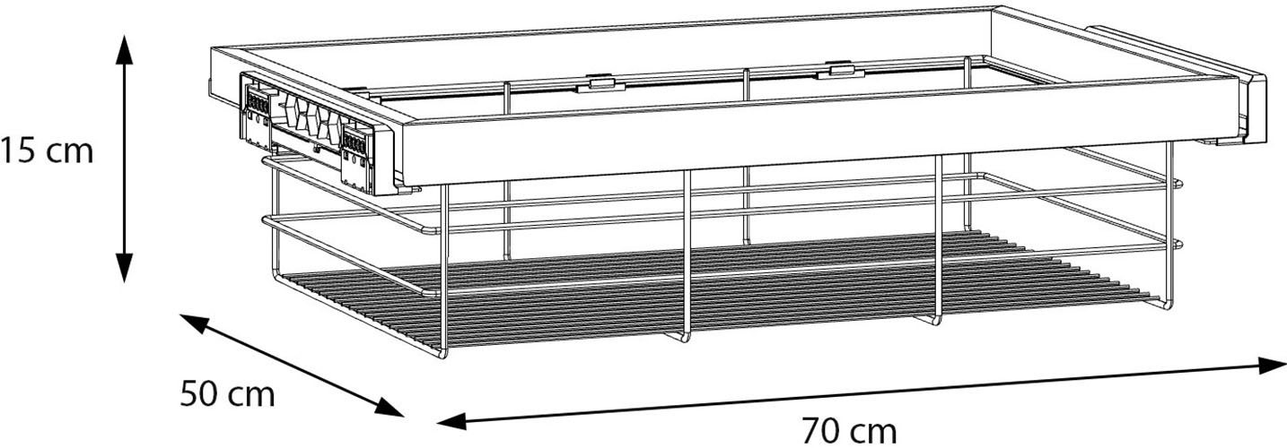 FORTE Inneneinteilung, Metallkorb, Ordnung, Übersicht, robuste Konstruktion