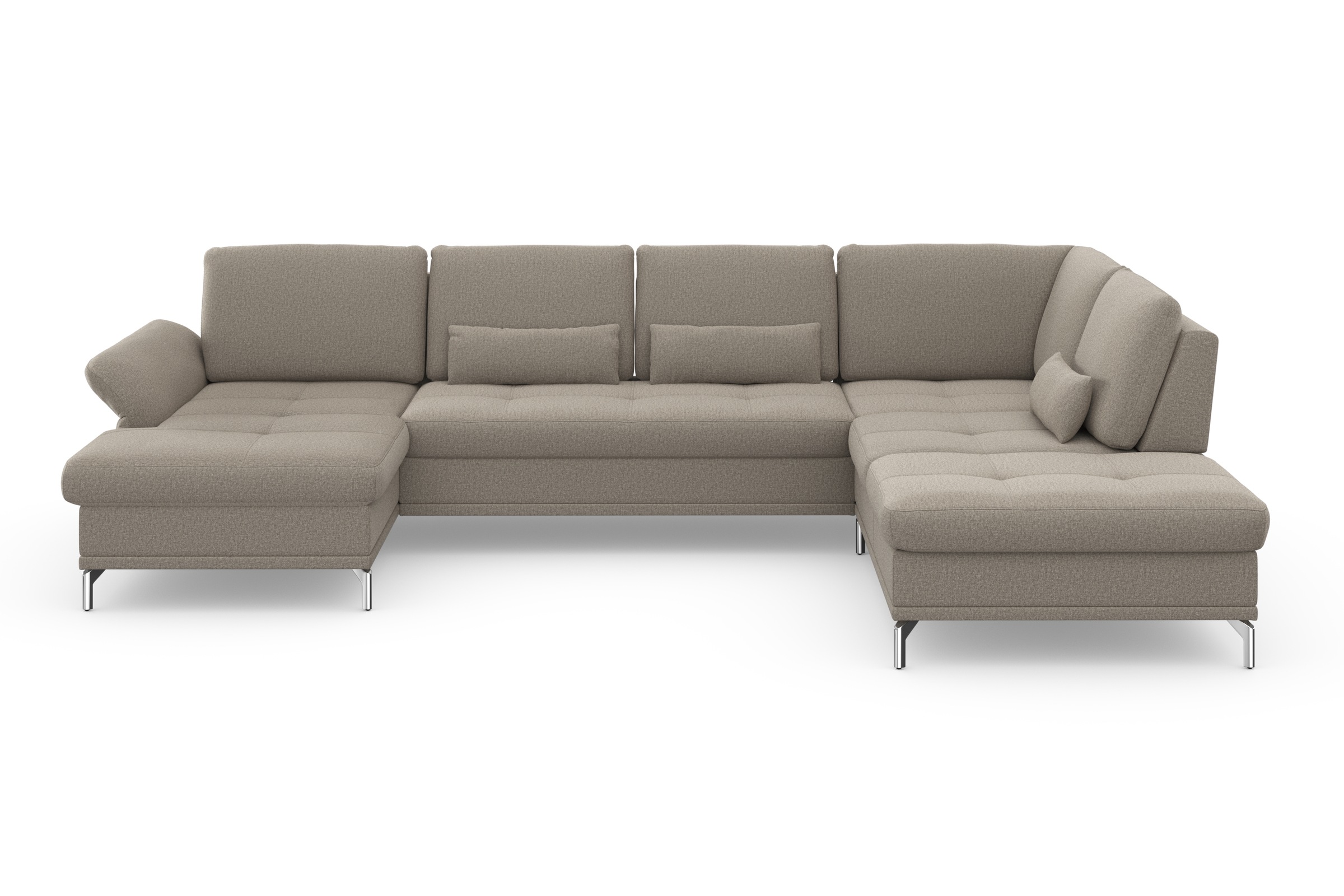 Home affaire Wohnlandschaft "Palm Beach U-Form" Federkern, mit Sitztiefenve günstig online kaufen