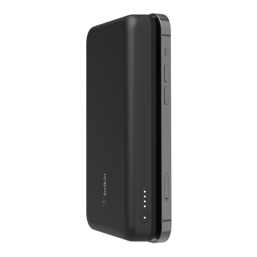 Belkin Powerbank »BOOSTCharge tragbares, magnetisches drahtloses 10K-Ladegerät«, Belkin Magn. Ladepad und Powerbank MagSafe 10.000 mAh,schwarz, 10000 mAh, kompatibel mit MagSafe, designed für iPhone 15, 14, 13, 12 Serie