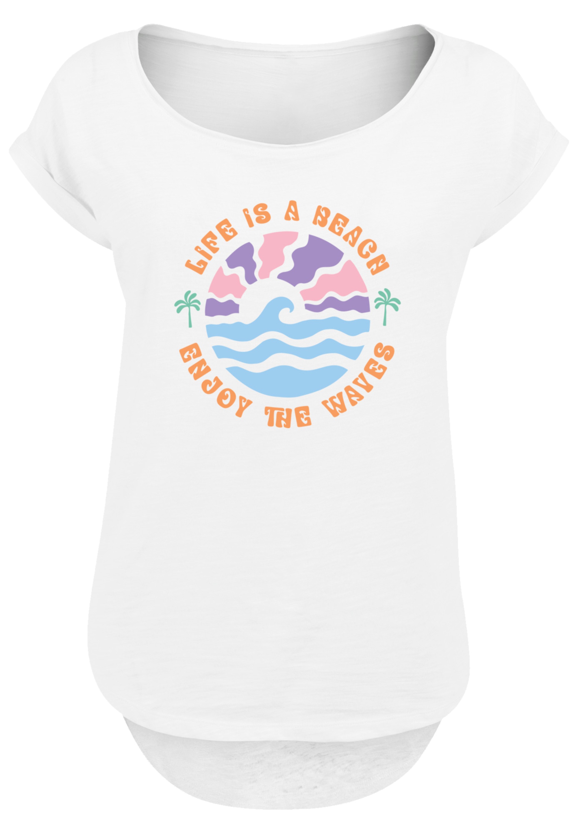 F4NT4STIC T-Shirt »Life Is A Beach Enjoy The Waves«, Premium Qualität