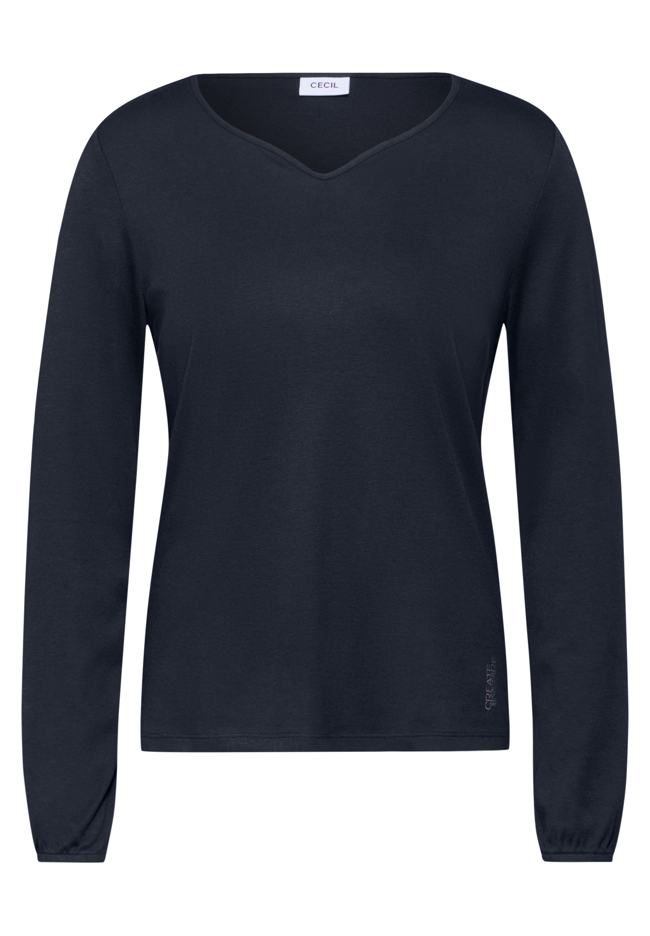Cecil Langarmshirt, aus softem Materialmix