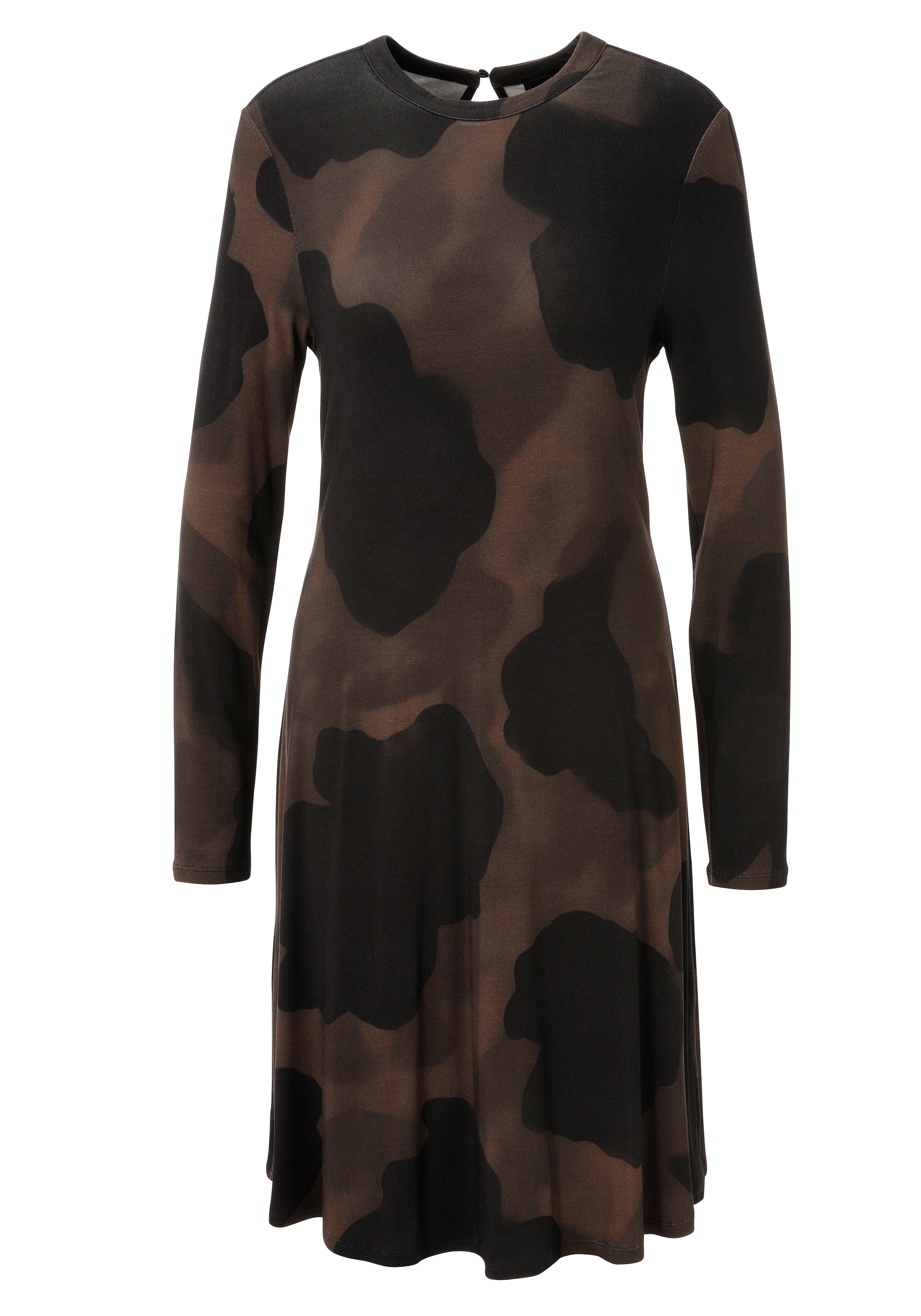 Aniston CASUAL Jerseykleid mit großflächigen, grafischen Druck im Batik-Look - NEUE KOLLEKTION