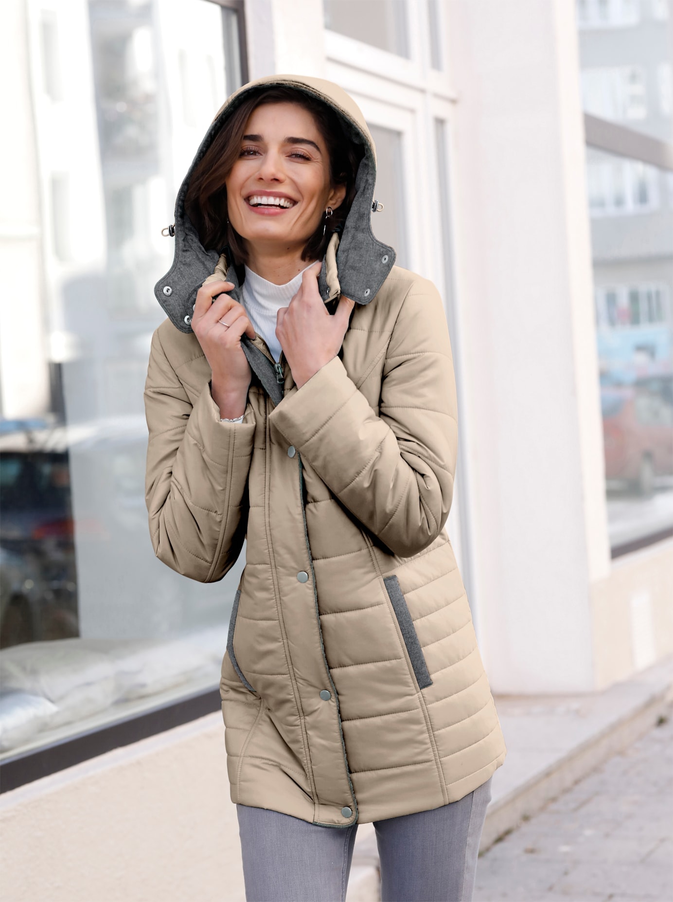 Classic Basics Steppjacke mitKapuze günstig online kaufen