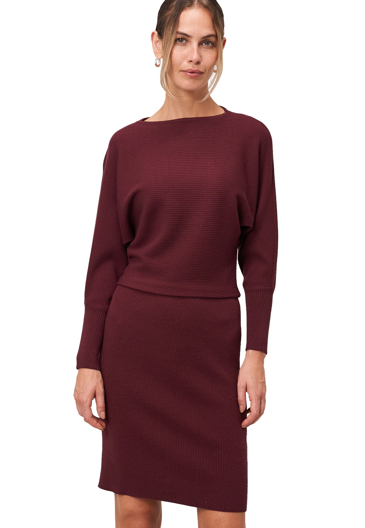 Zero Strickkleid "Damen mit U-Boot Ausschnitt" Ohne Tasche Plain/ohne Detai günstig online kaufen