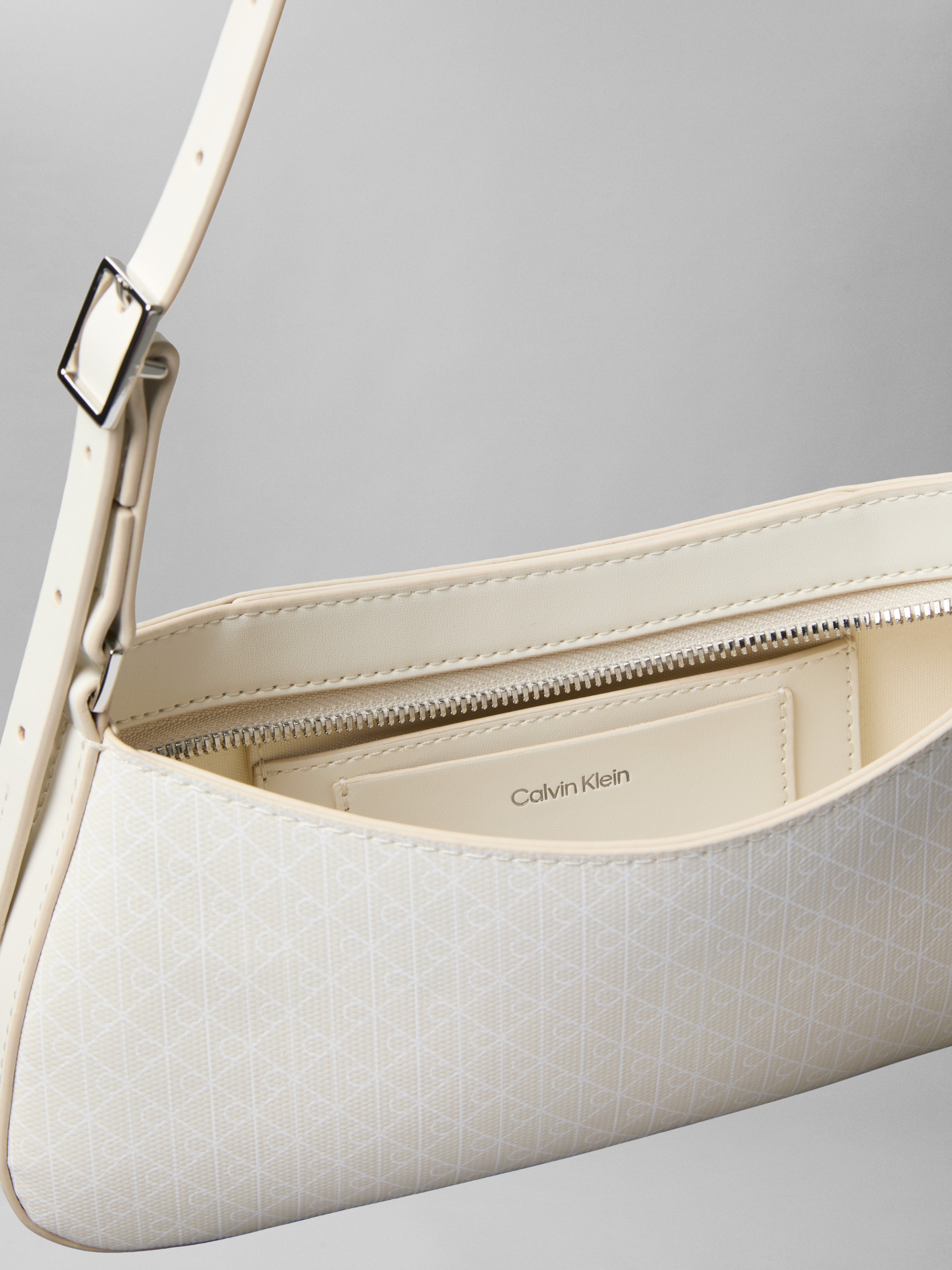 Calvin Klein Schultertasche »EMBLEM AOP SMALL SHOULDER BAG« Damen Umhängetasche, Tragetasche Handtasche mit CK-Logodruck