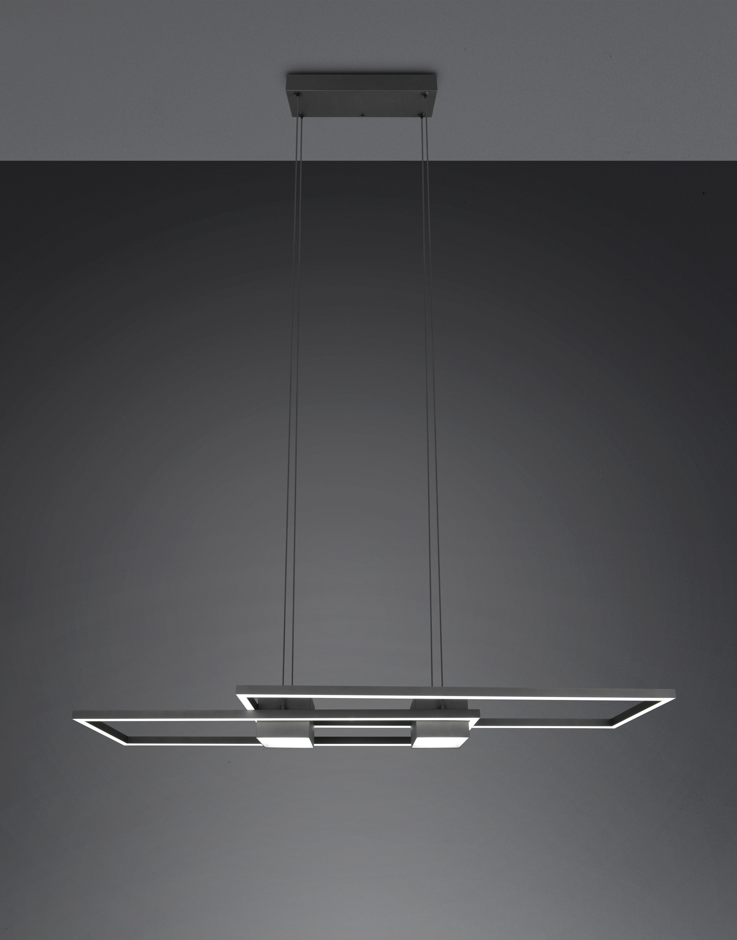 TRIO Leuchten LED Pendelleuchte »ALBANY, LED Hängelampe Wohnzimmer mit Fernbedienung, dimmbar, CCT«, 1 flammig, Leuchtmittel LED-Board | LED fest integriert, Lichtfarbe einstellbar, Memoryfunktion, Nachtlicht, up-and-down Licht