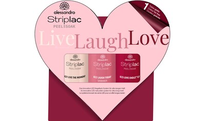 UV-Nagellack »STRIPLAC FARBSET LIVE LAUGH LOVE«, (Set, 4 tlg.), Nagellack