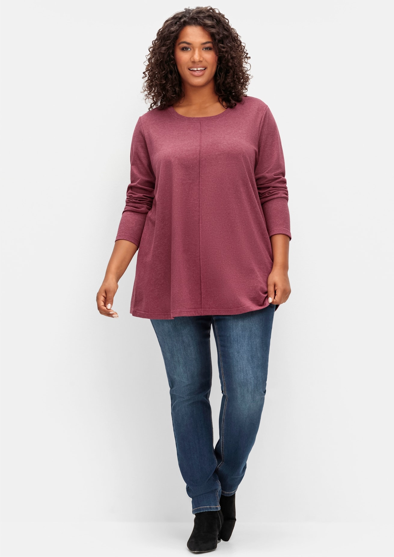 Sheego Langarmshirt "Langarmshirt", (1 tlg.) günstig online kaufen