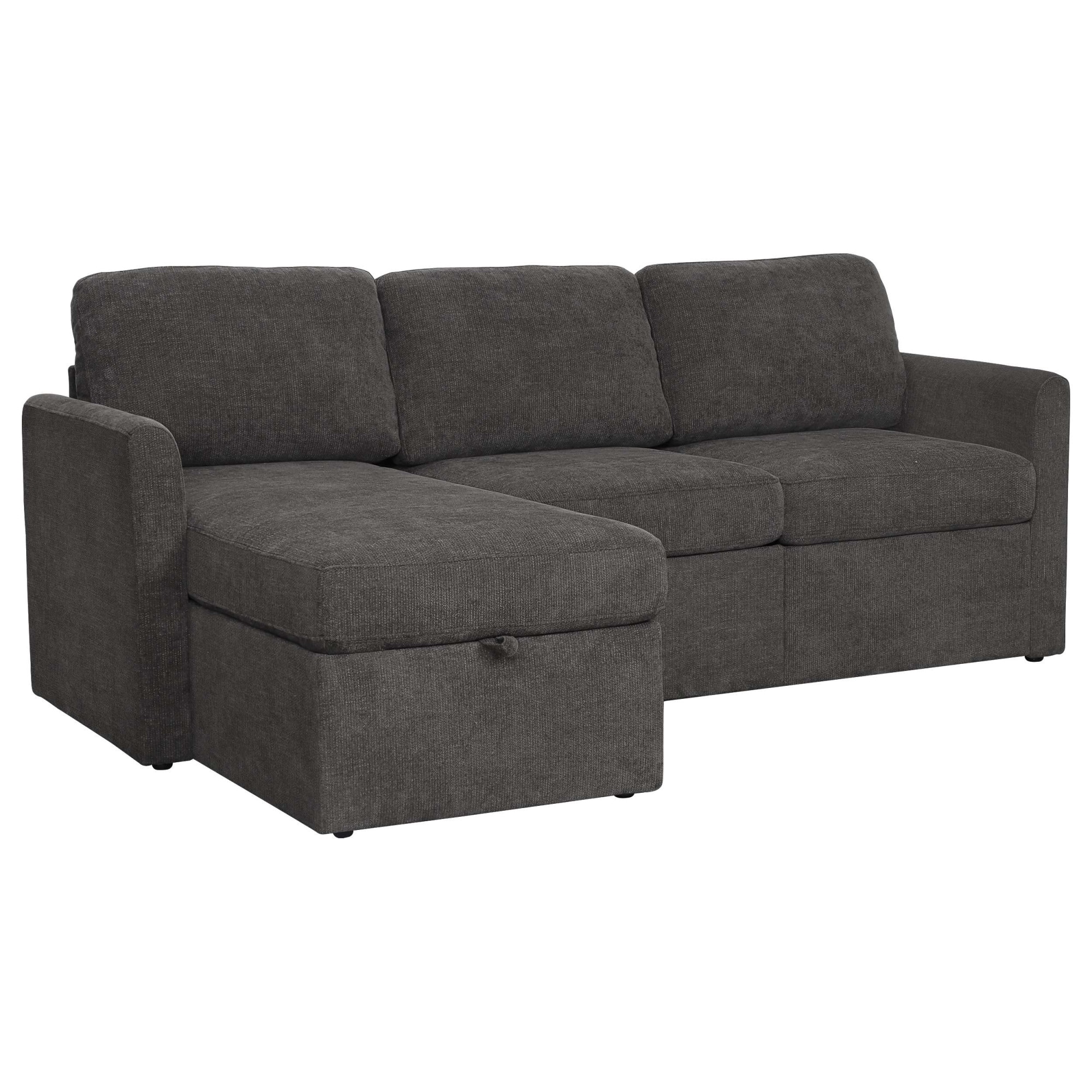Dorel Home Ecksofa »NORDHUS, L-Form, 200 cm, Recamiere rechts/links montierbar« Recamiere, Stauraum, Cord und feiner Webstoff-Bezug
